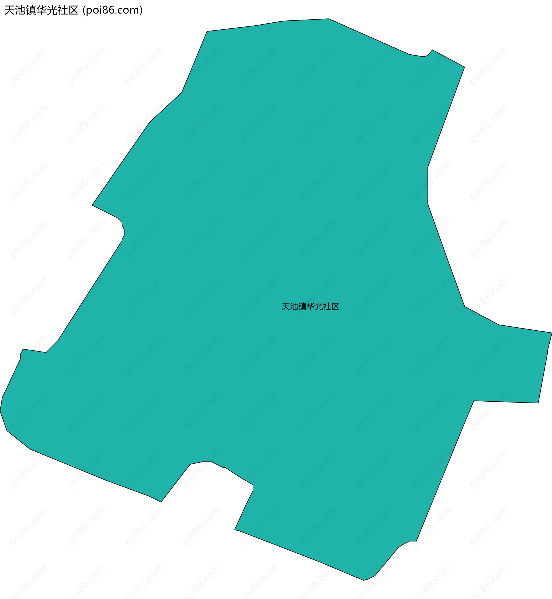 天池镇华光社区边界地图