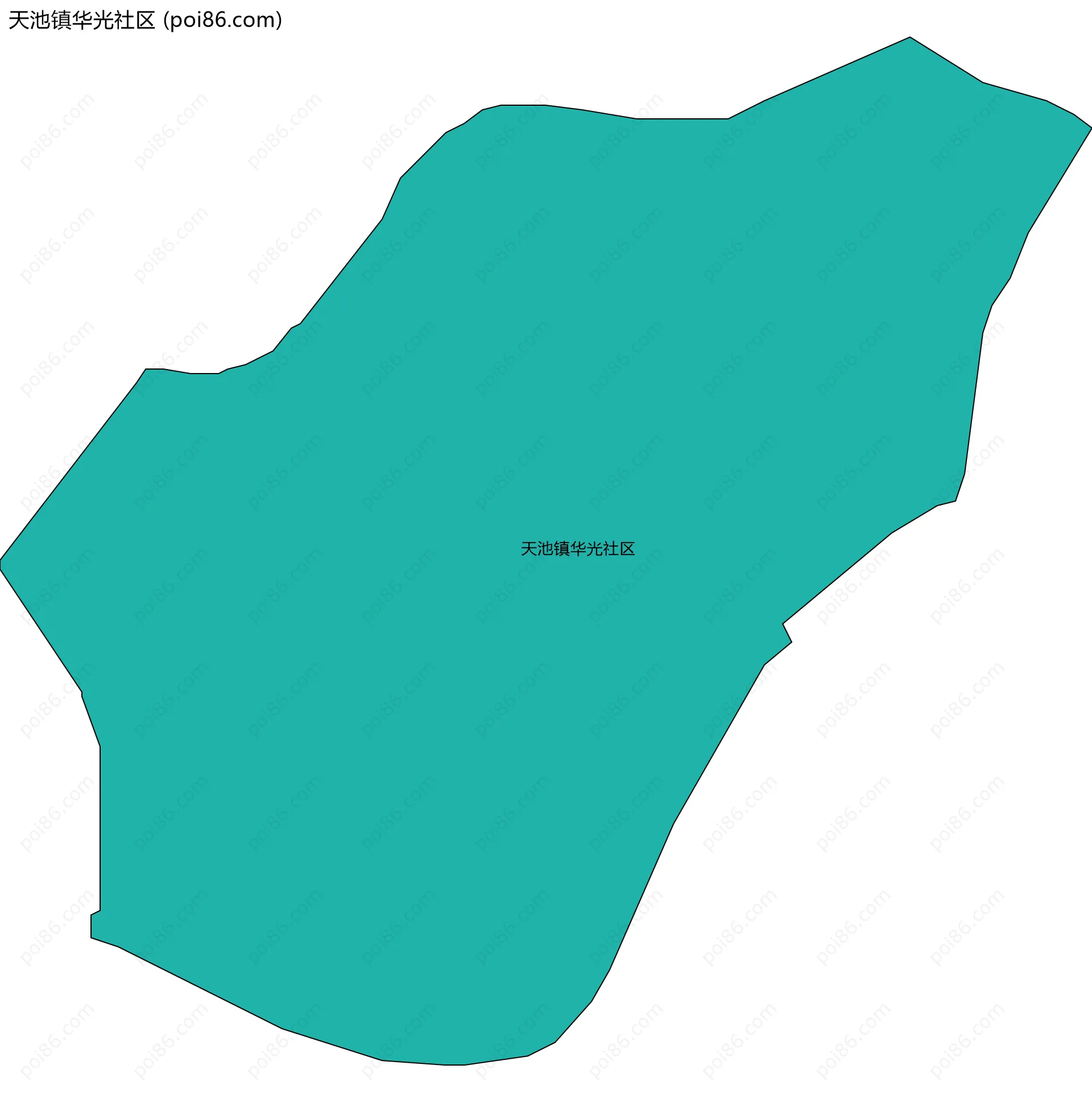 天池镇华光社区边界地图