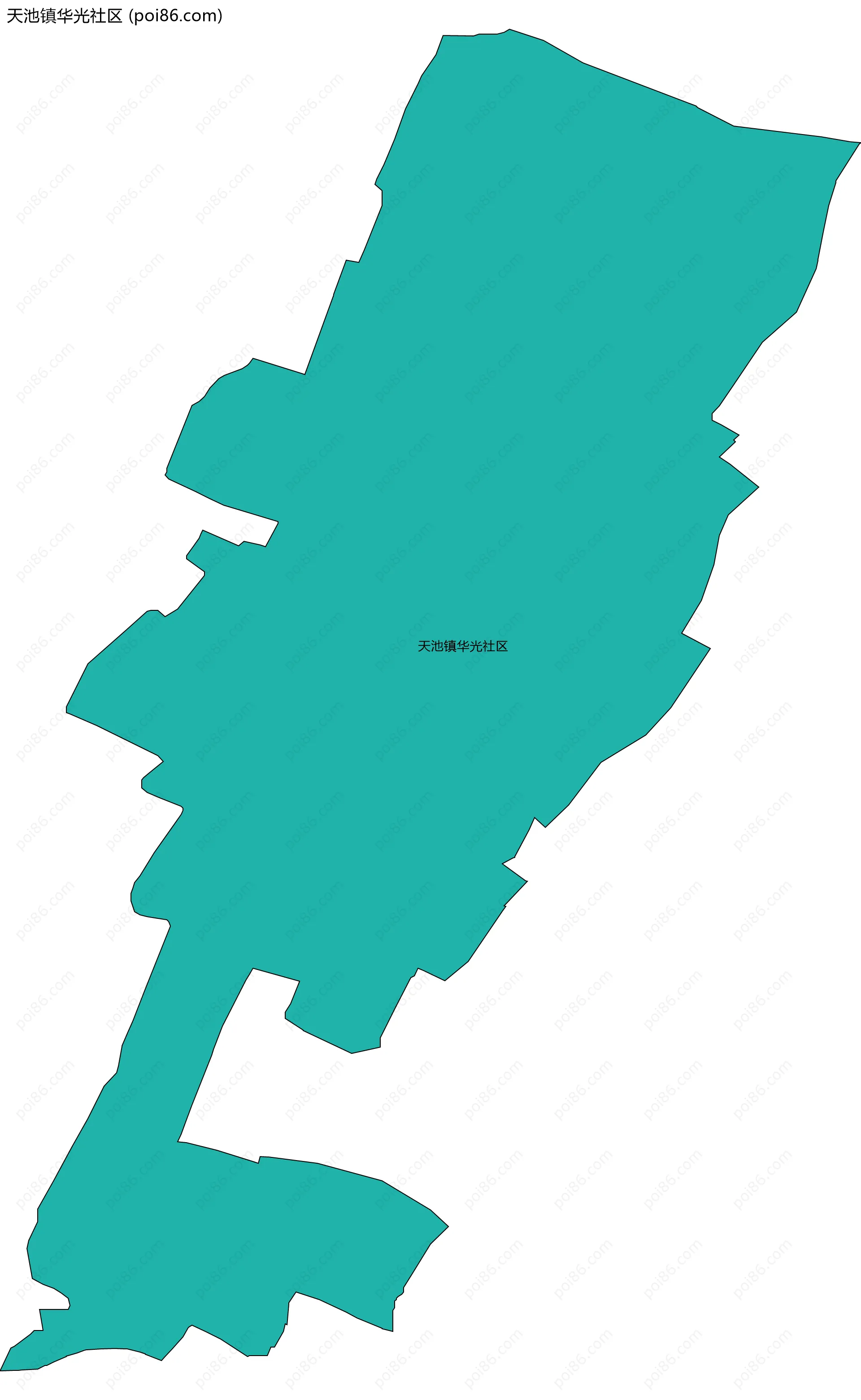 天池镇华光社区边界地图