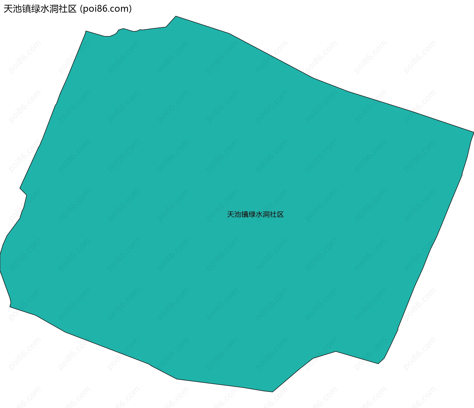 天池镇绿水洞社区边界地图