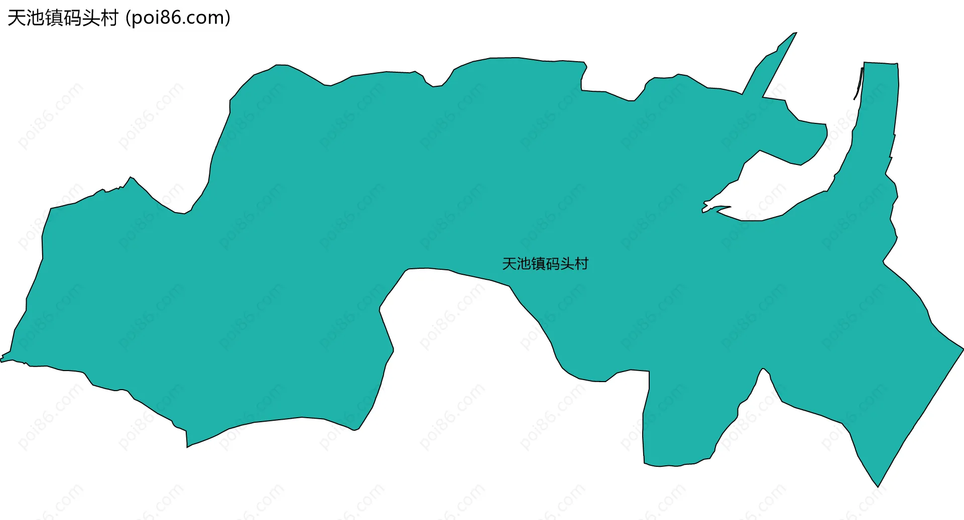 天池镇码头村边界地图