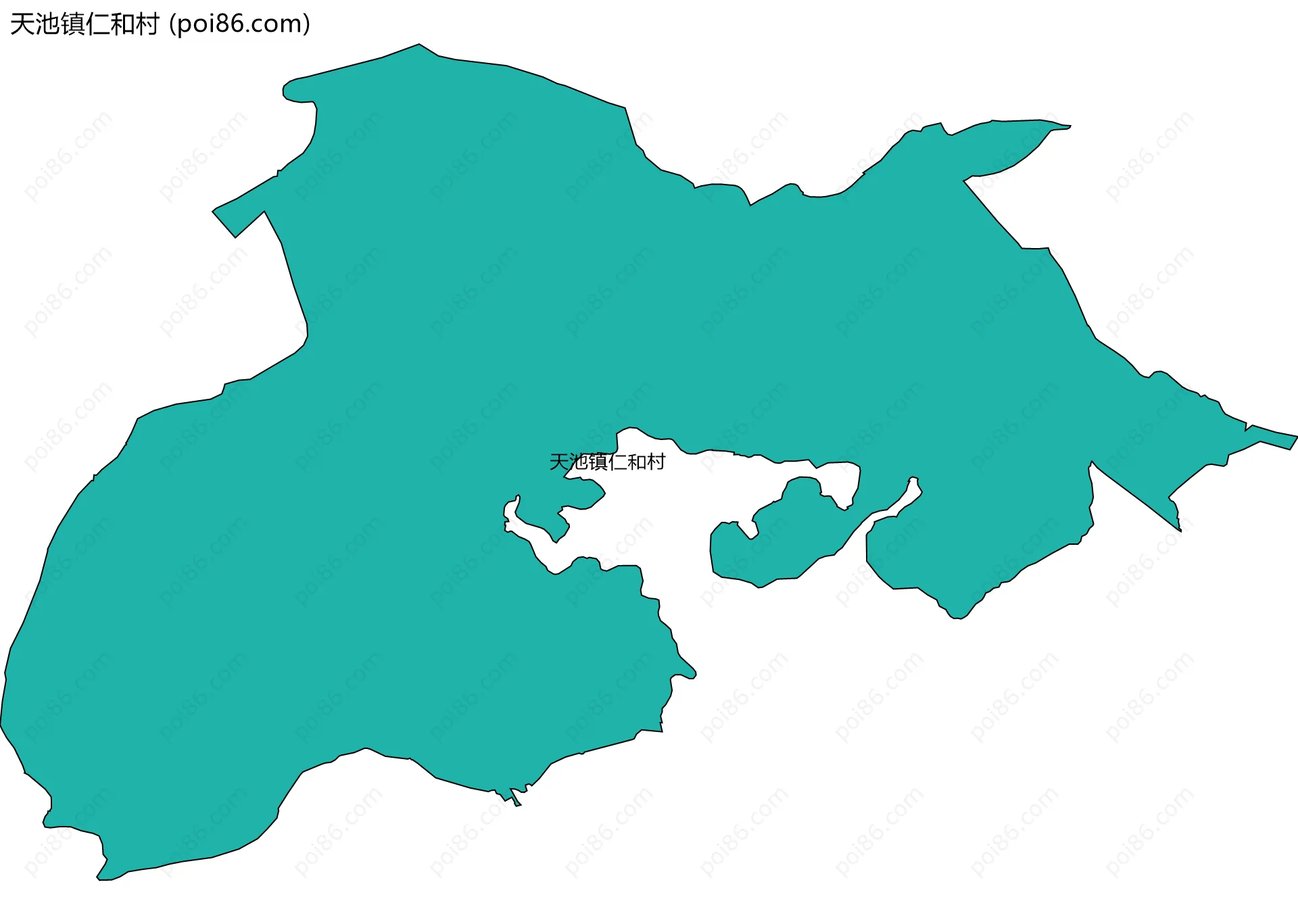 天池镇仁和村边界地图