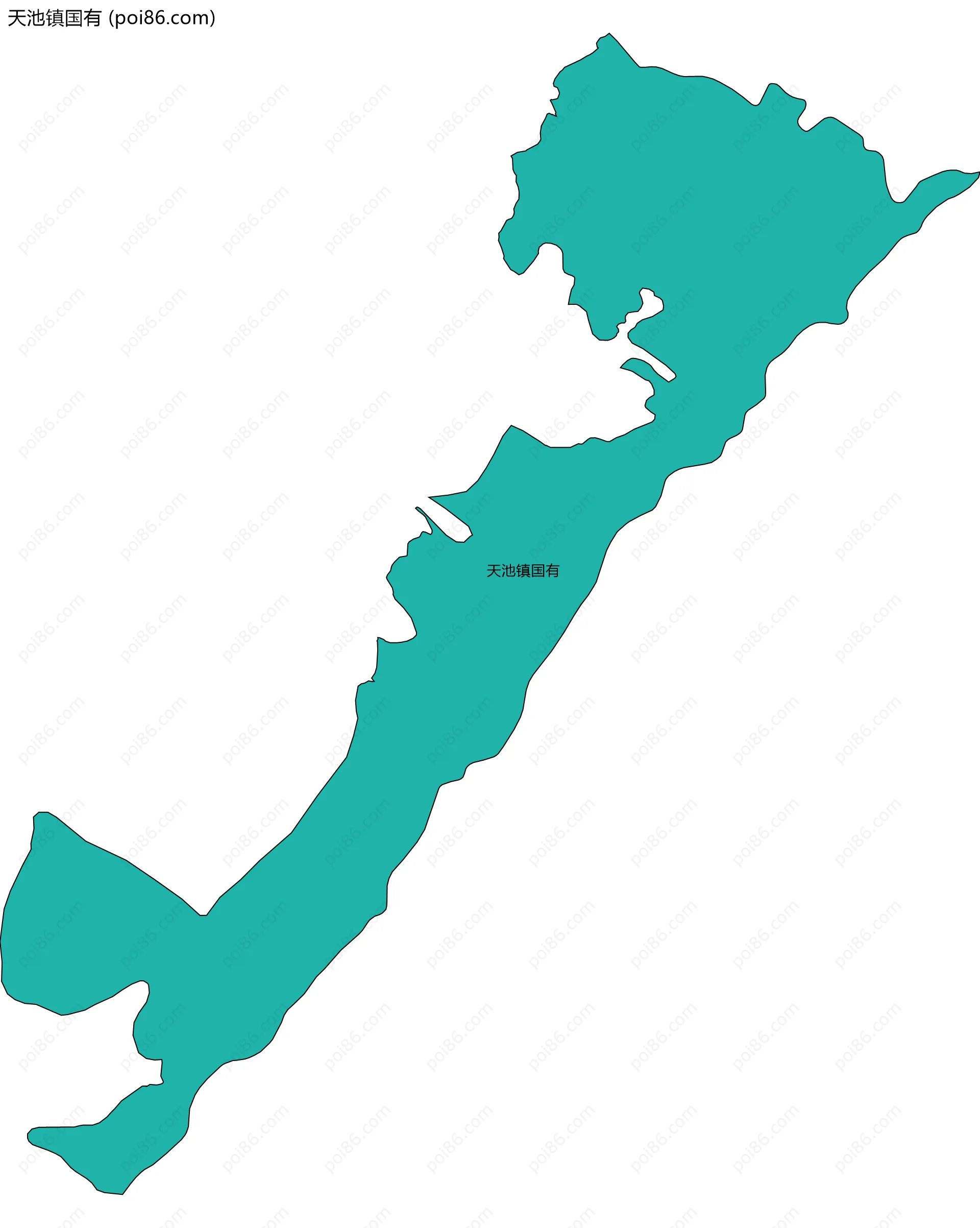 天池镇国有边界地图