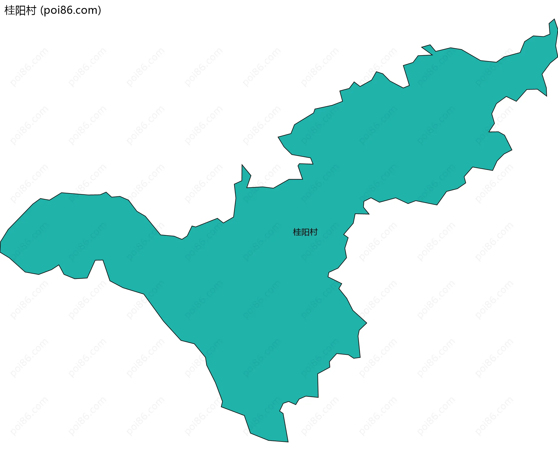 桂阳村边界地图
