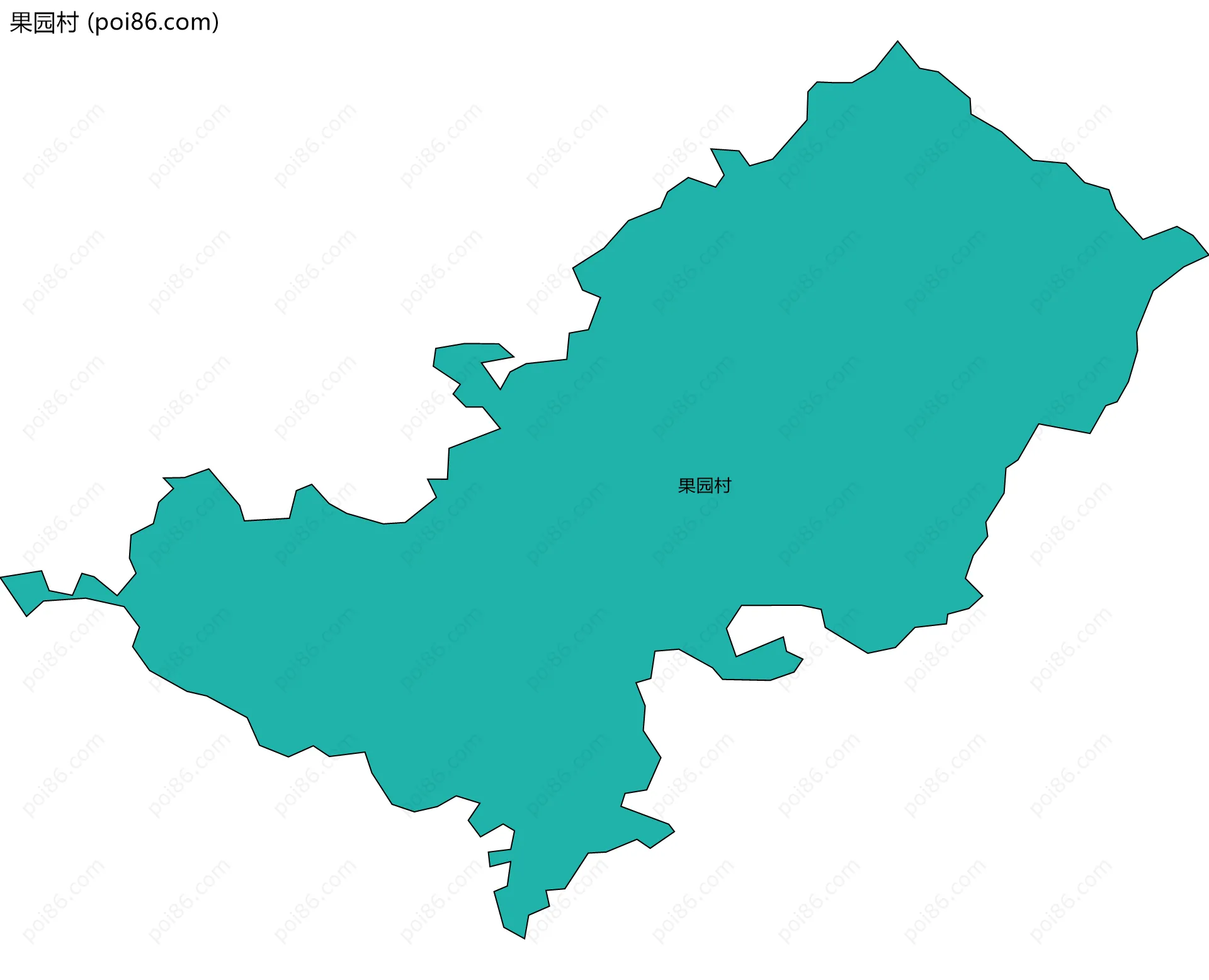 果园村边界地图