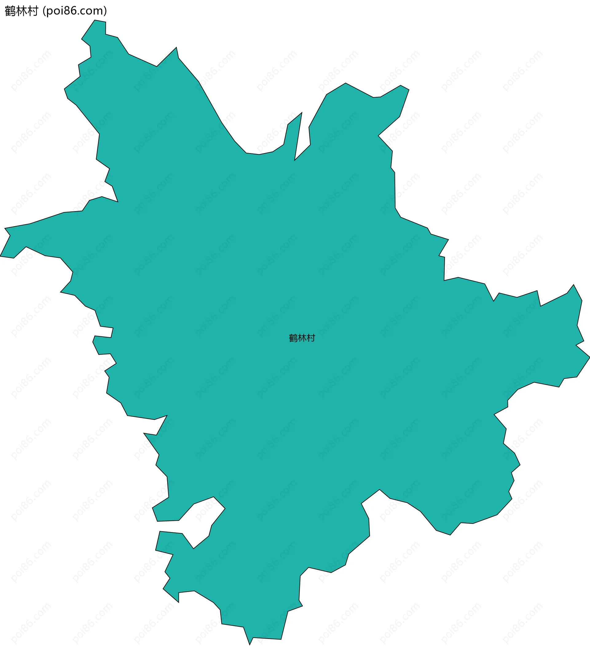 鹤林村边界地图