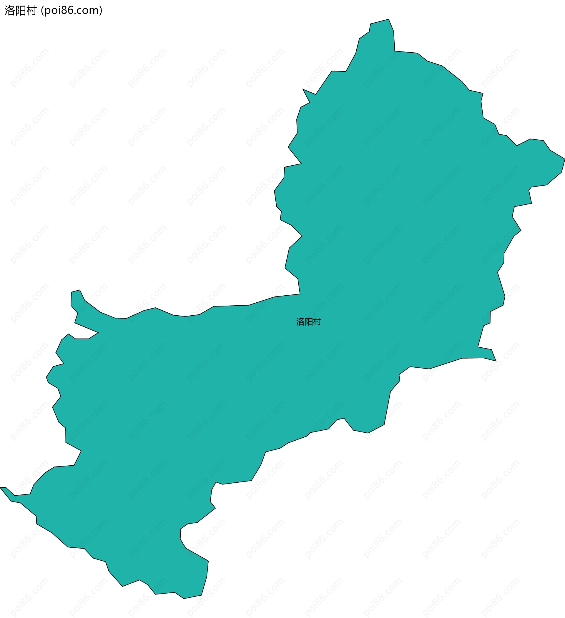 洛阳村边界地图
