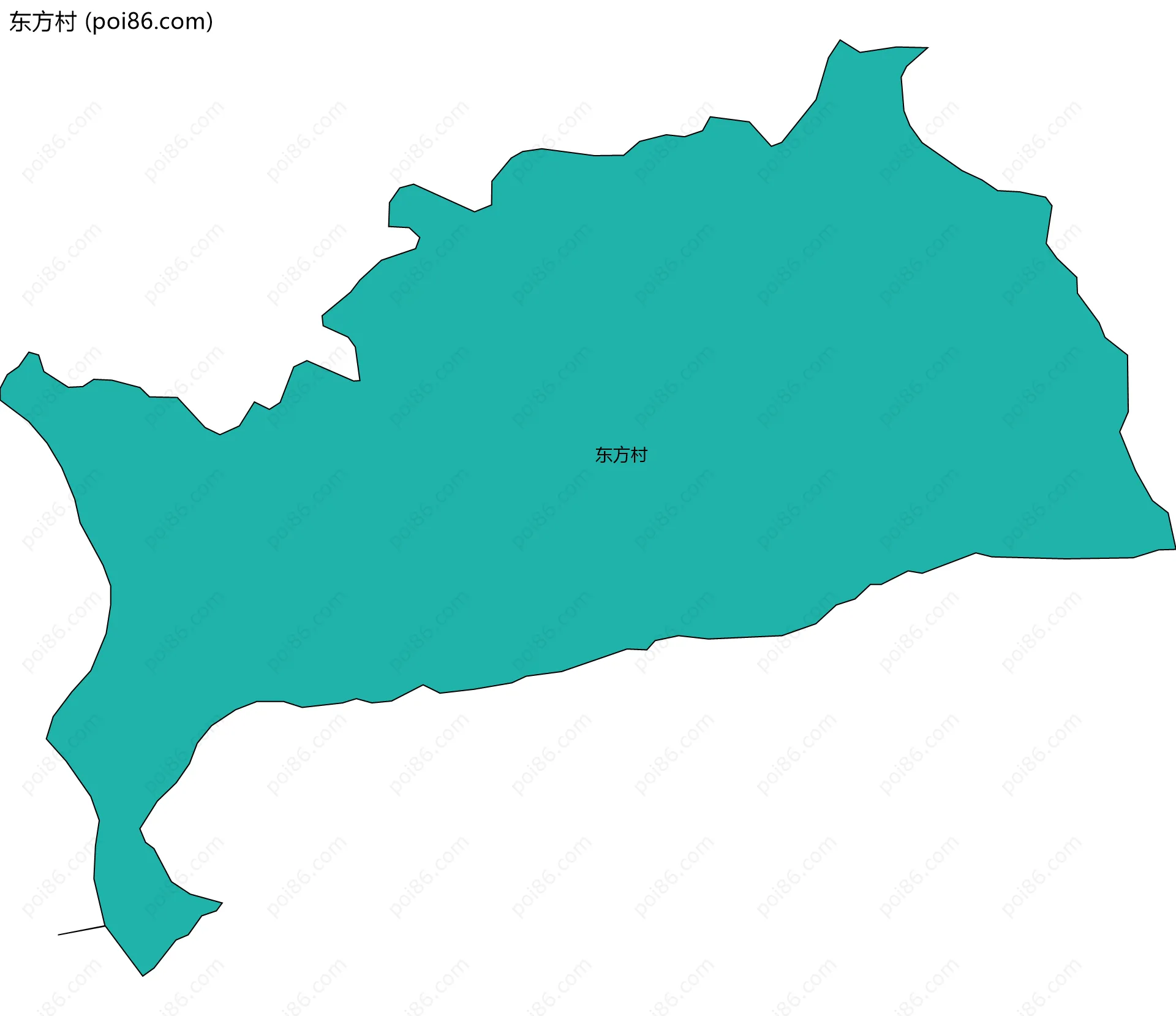 东方村边界地图