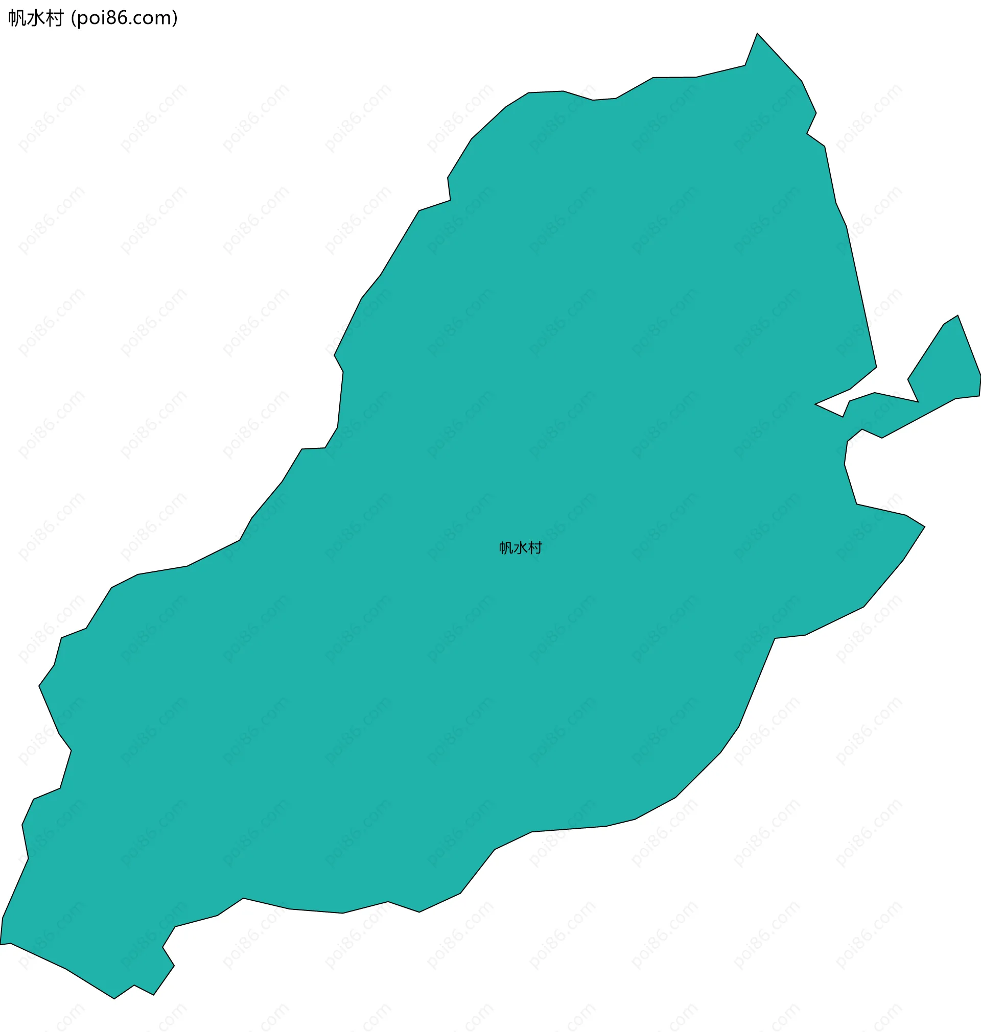 帆水村边界地图