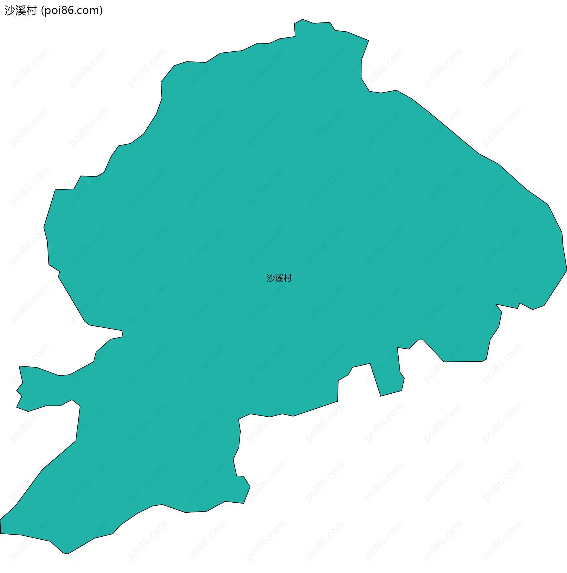 沙溪村边界地图