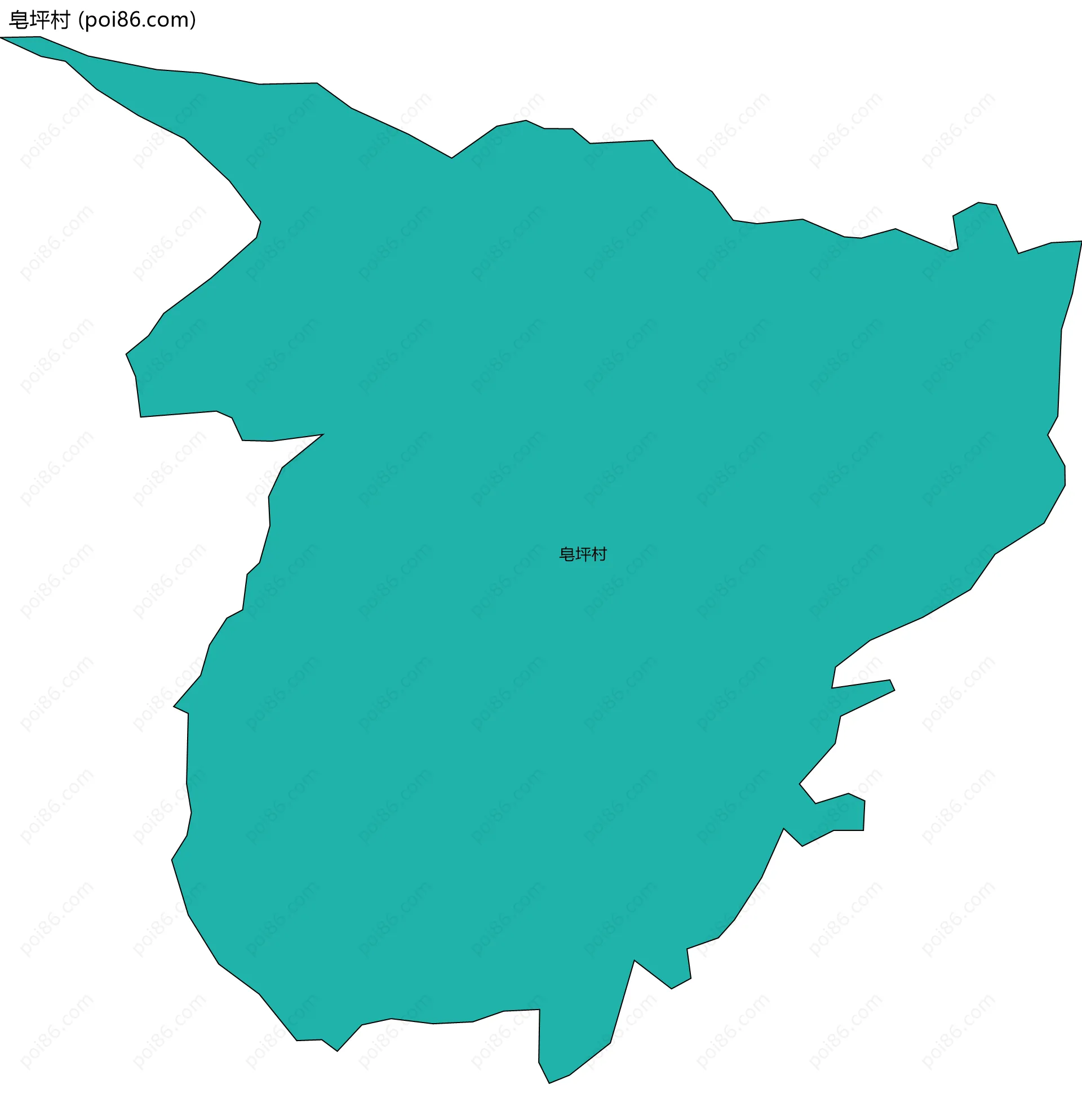 皂坪村边界地图