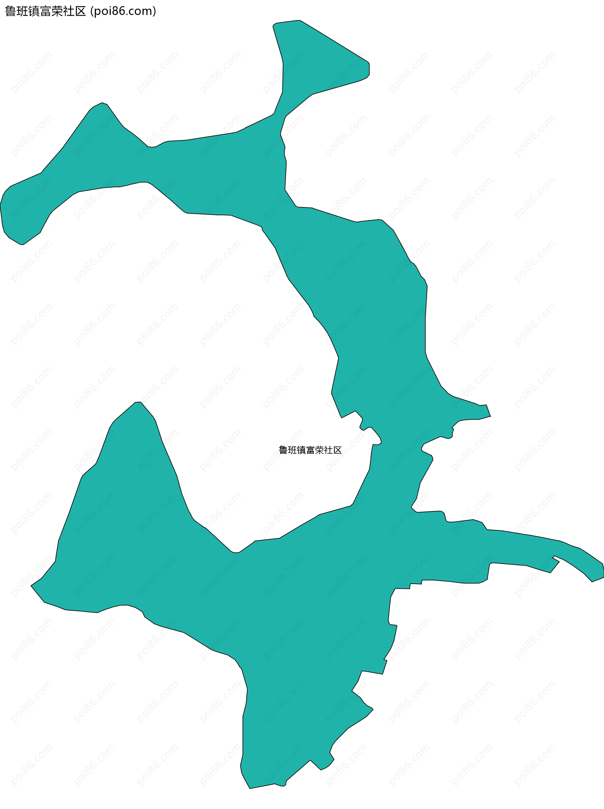 鲁班镇富荣社区边界地图