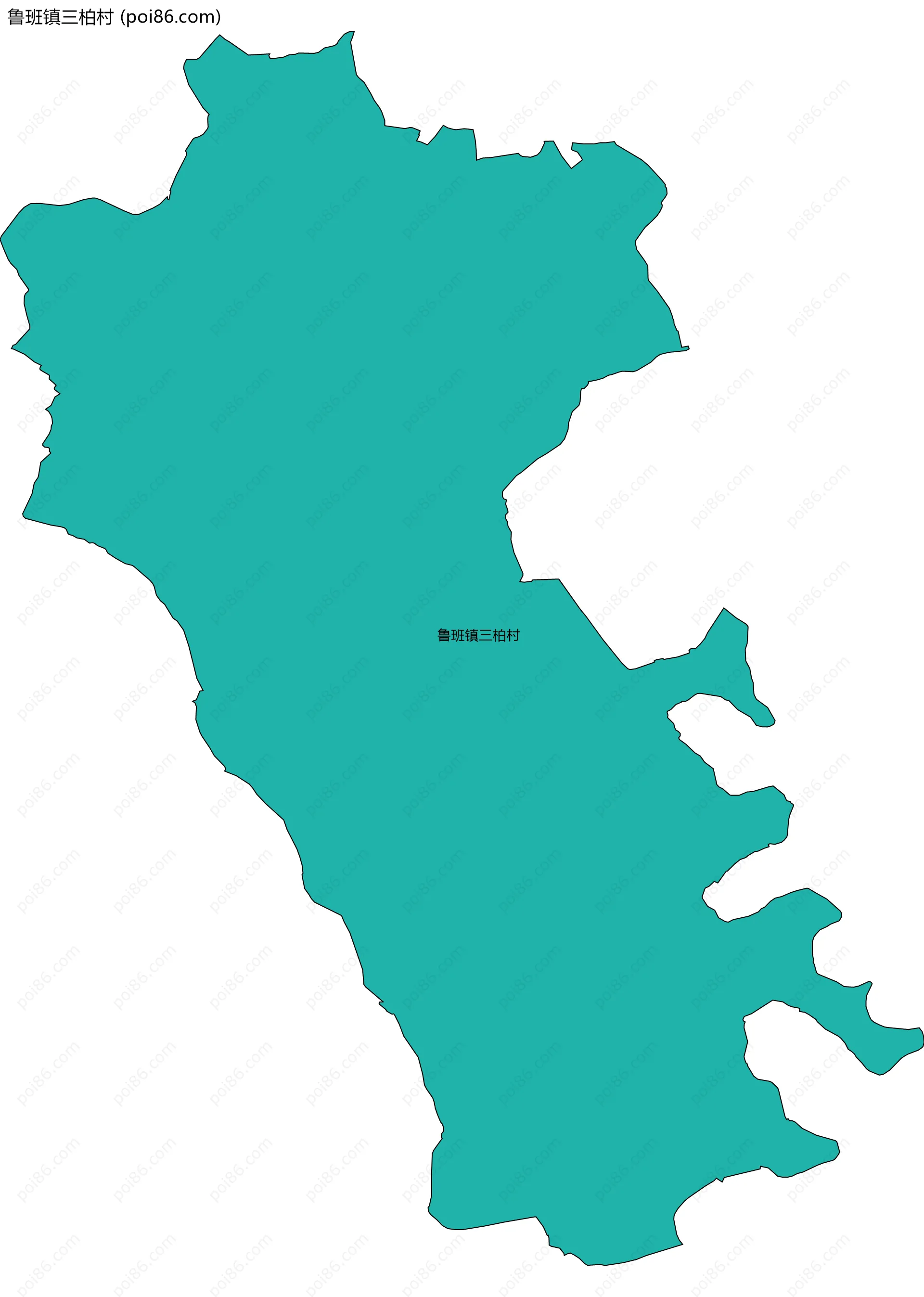 鲁班镇三柏村边界地图