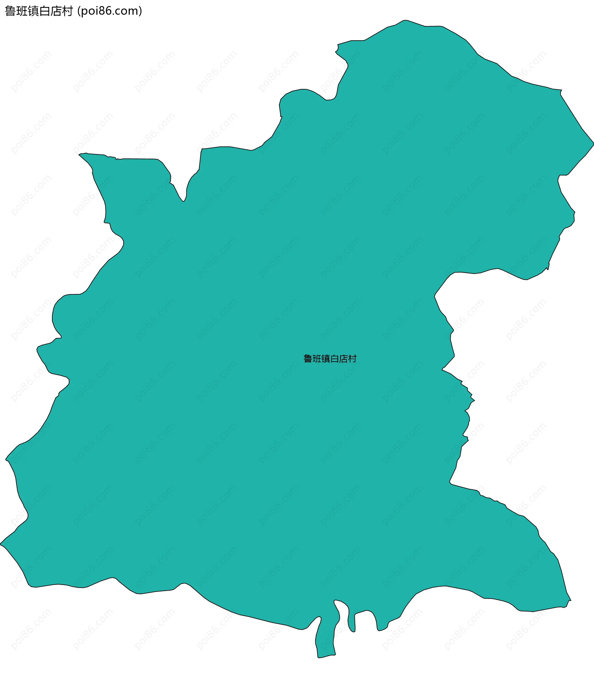 鲁班镇白店村边界地图