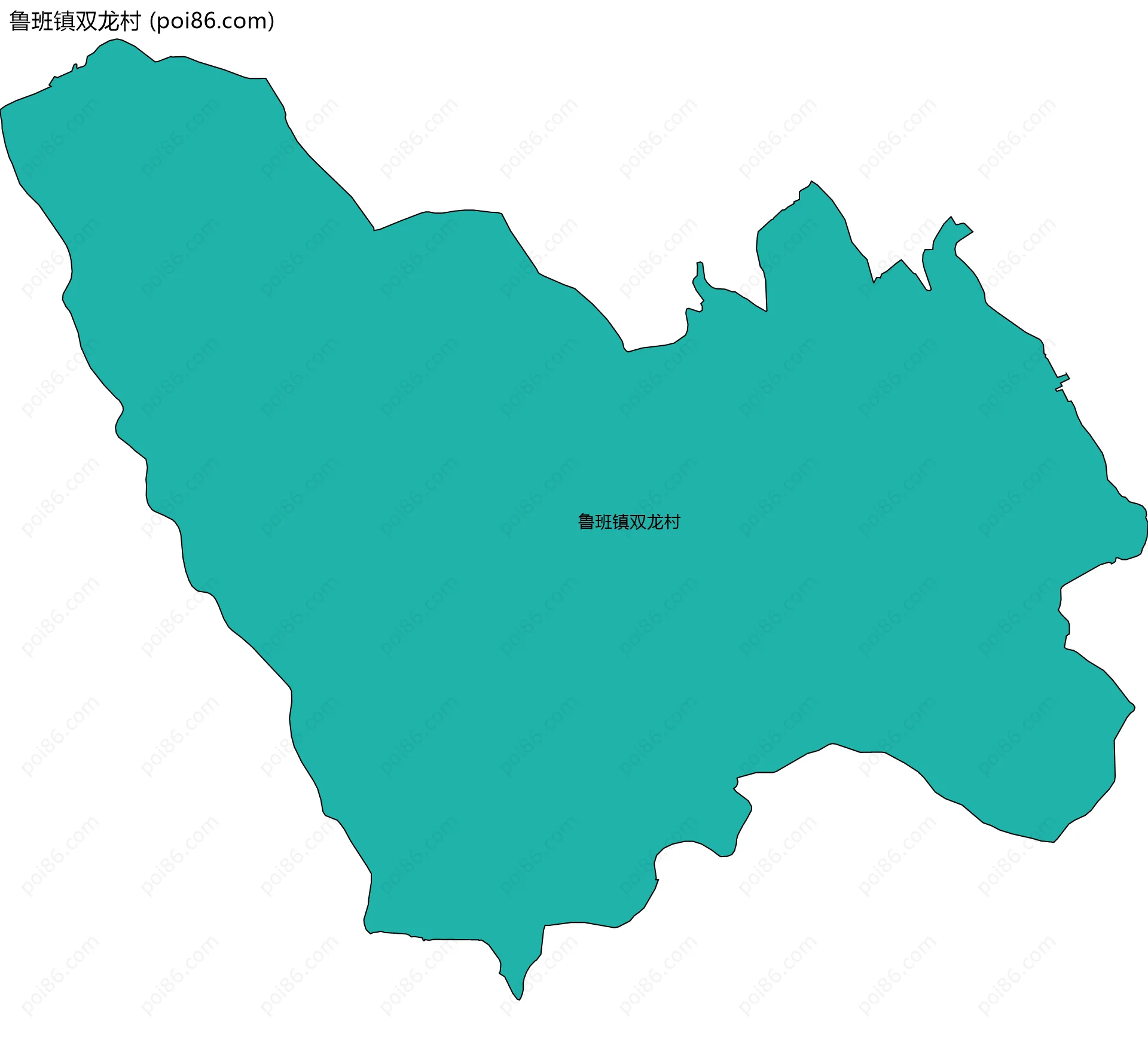 鲁班镇双龙村边界地图