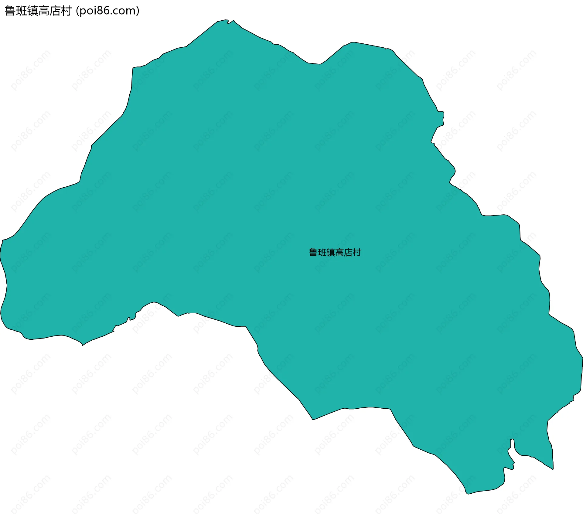 鲁班镇高店村边界地图