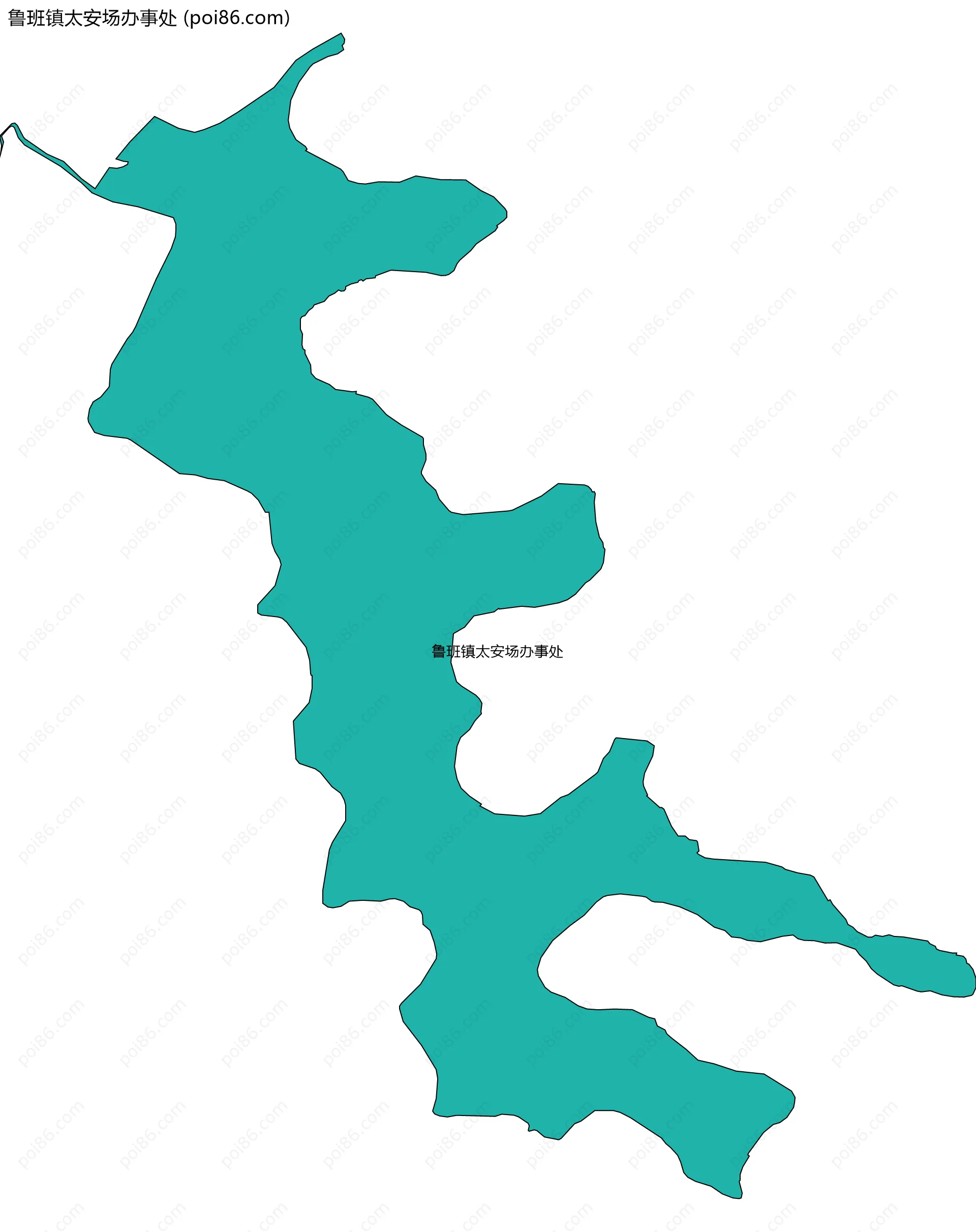 鲁班镇太安场办事处边界地图