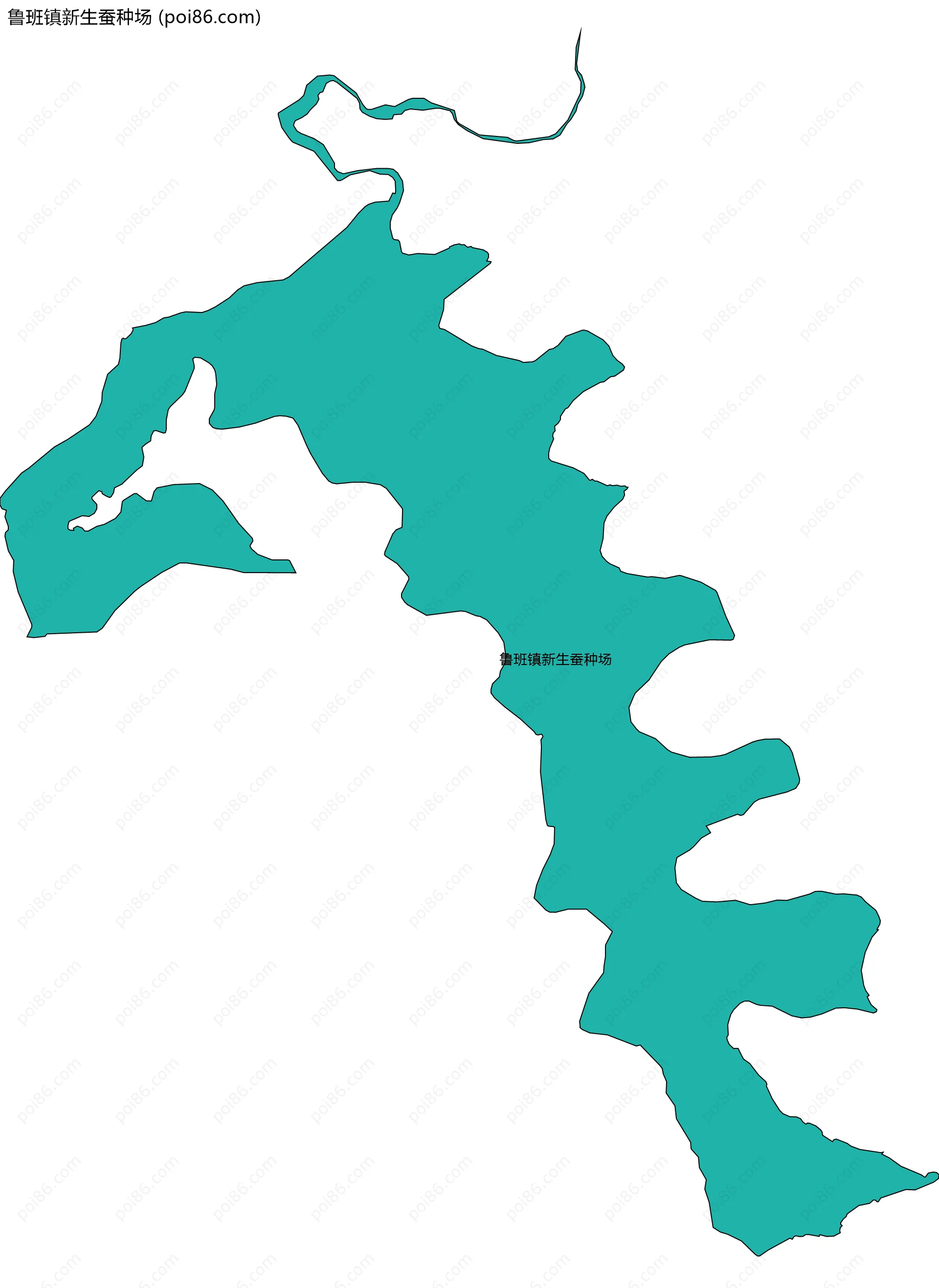 鲁班镇新生蚕种场边界地图