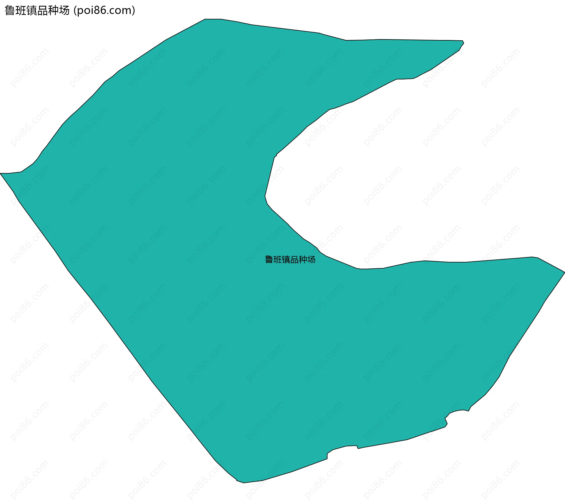 鲁班镇品种场边界地图