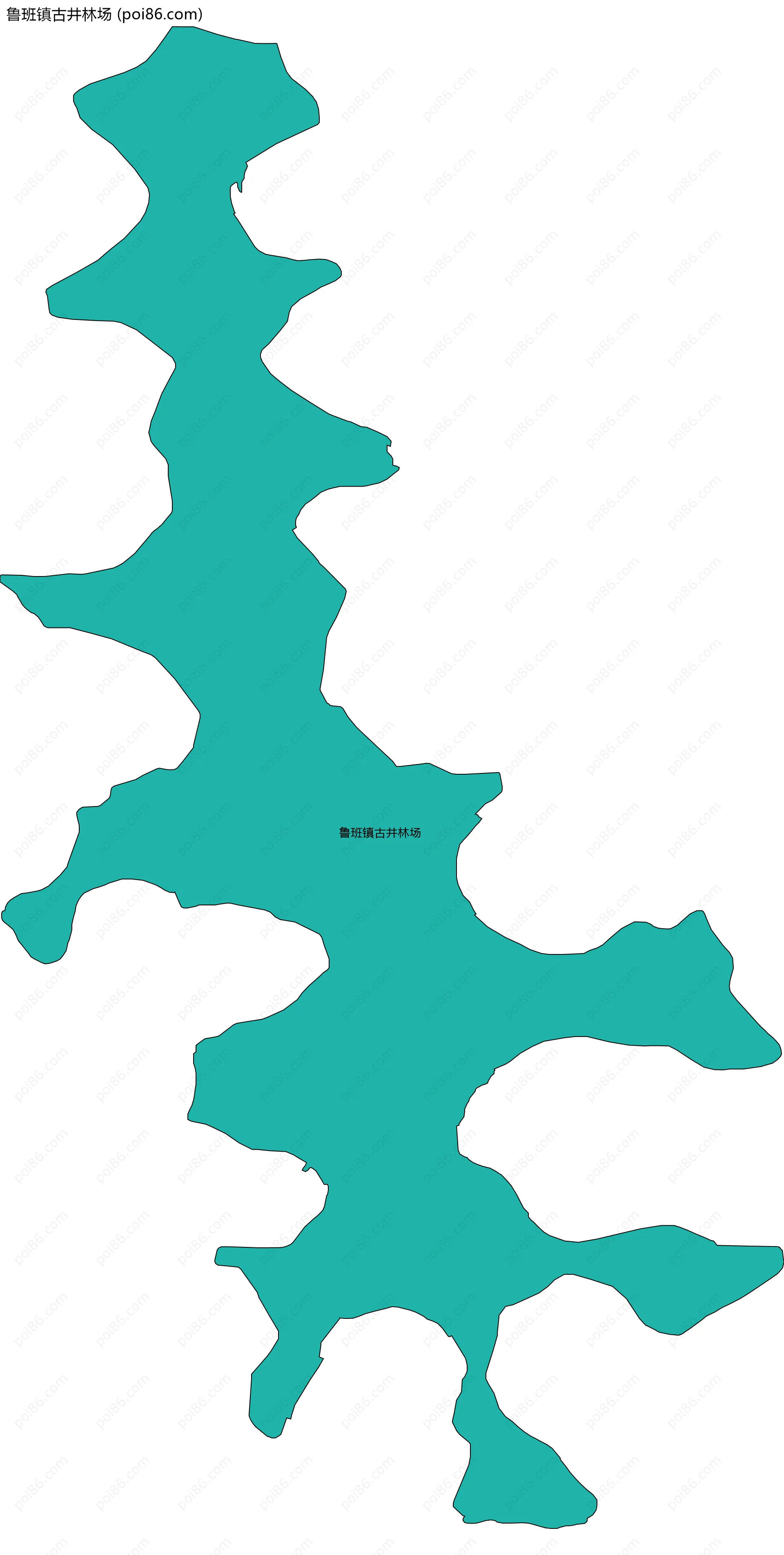 鲁班镇古井林场边界地图