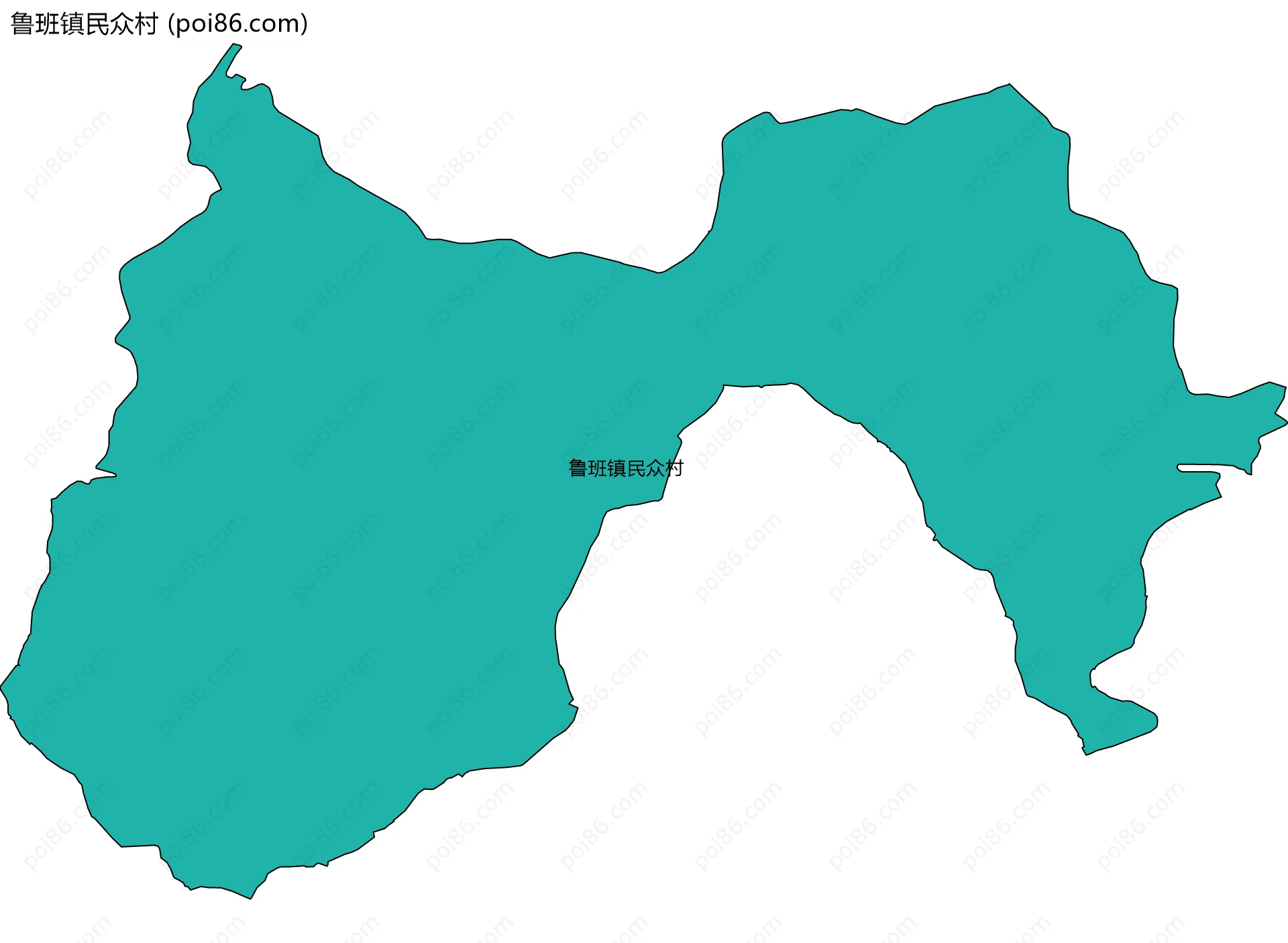 鲁班镇民众村边界地图