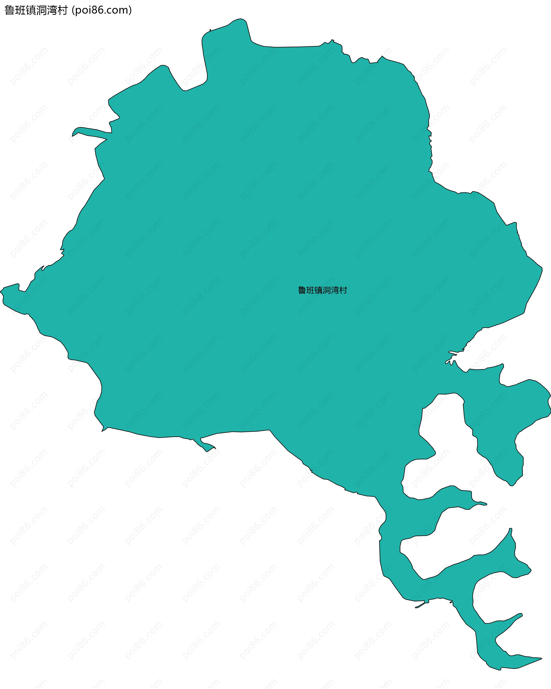 鲁班镇洞湾村边界地图