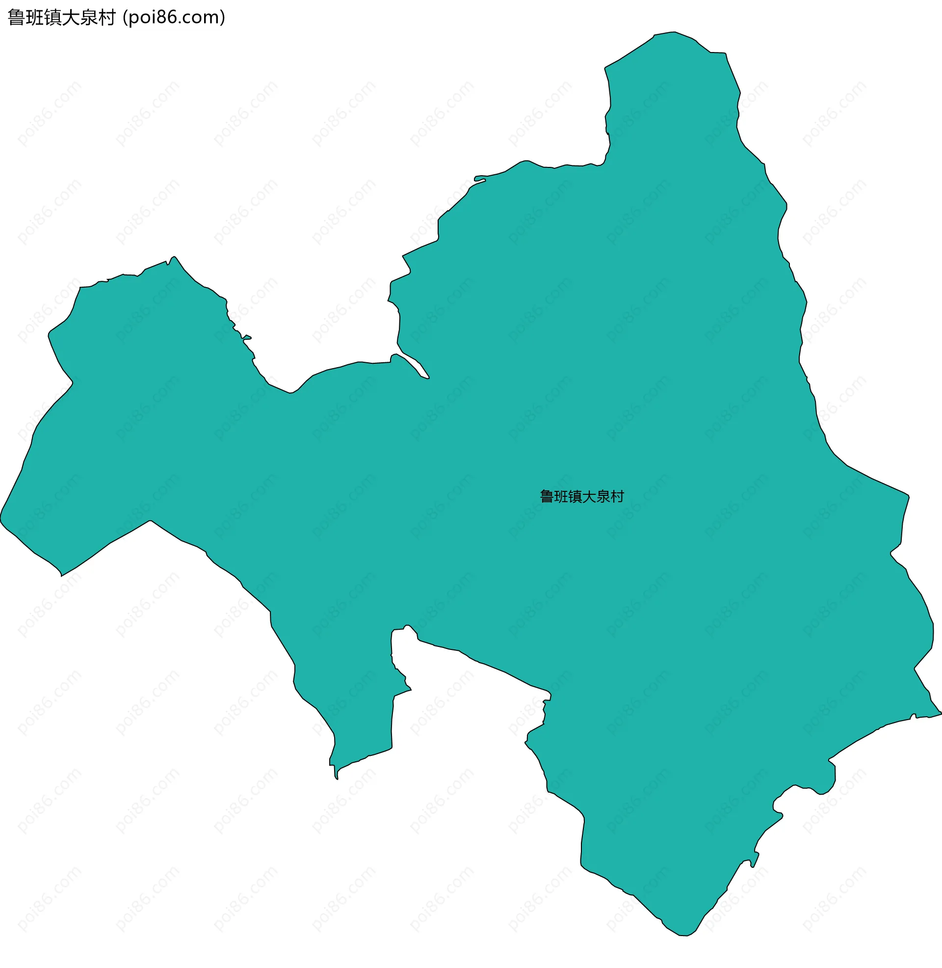 鲁班镇大泉村边界地图