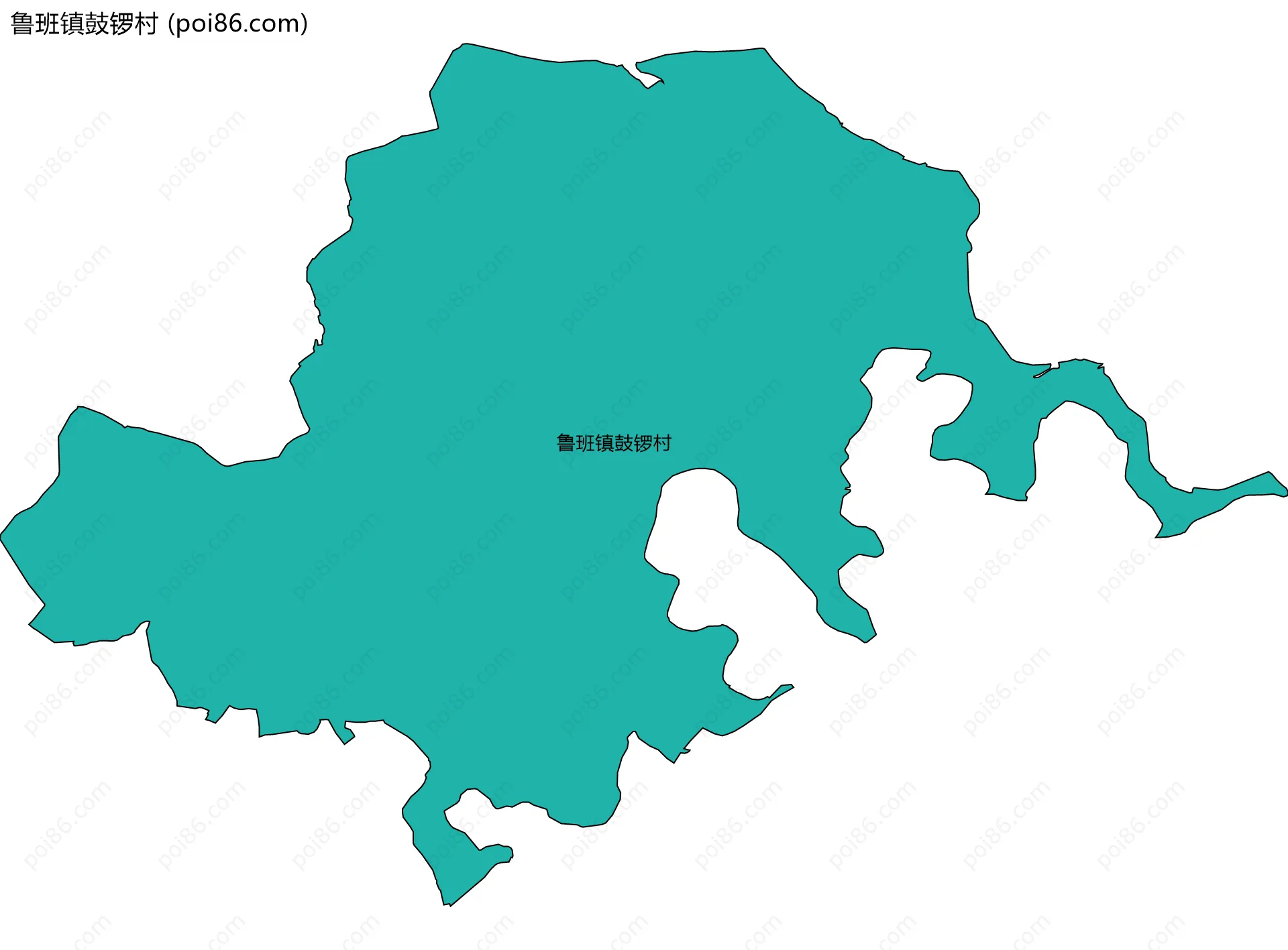鲁班镇鼓锣村边界地图
