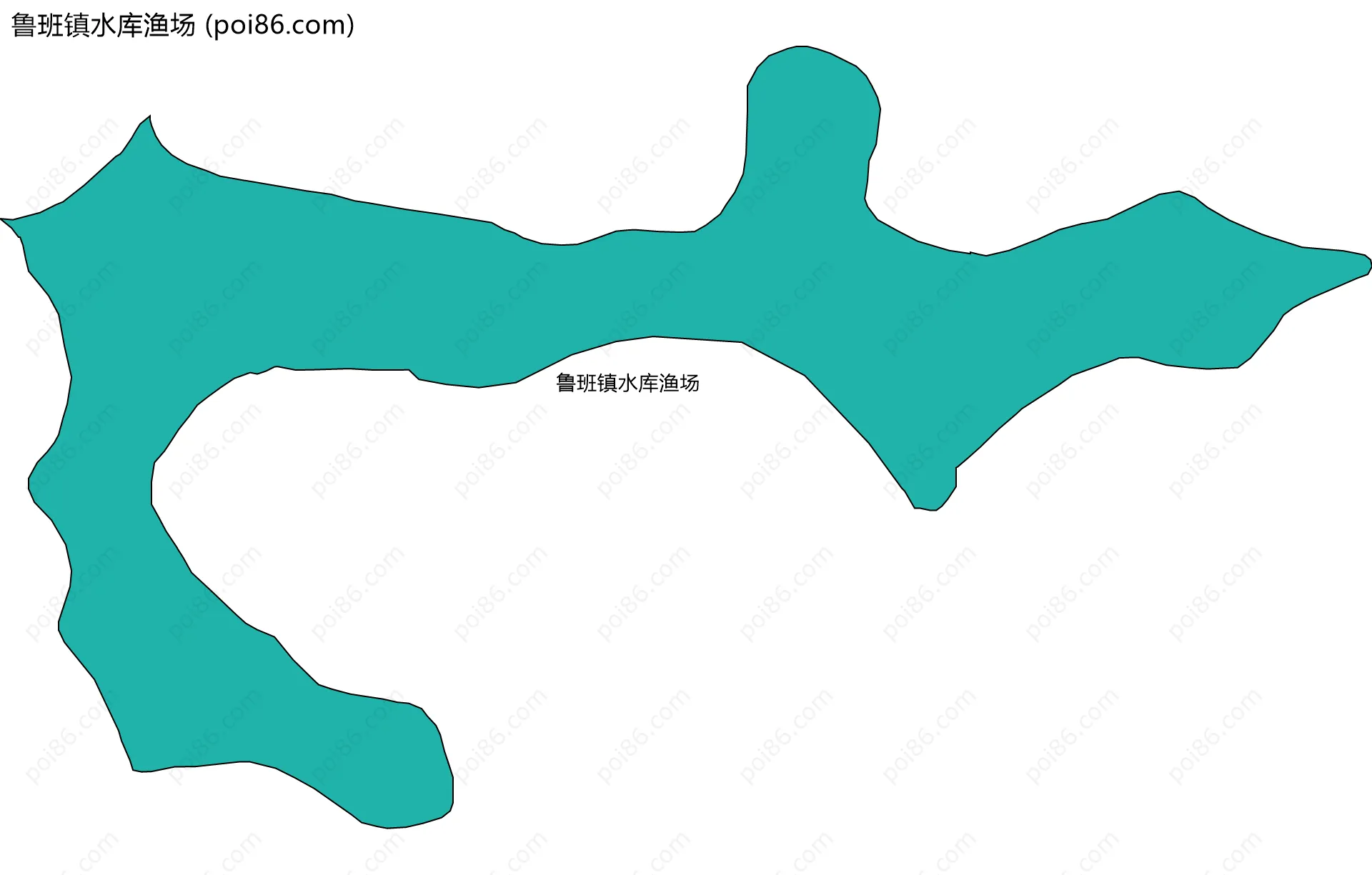鲁班镇水库渔场边界地图