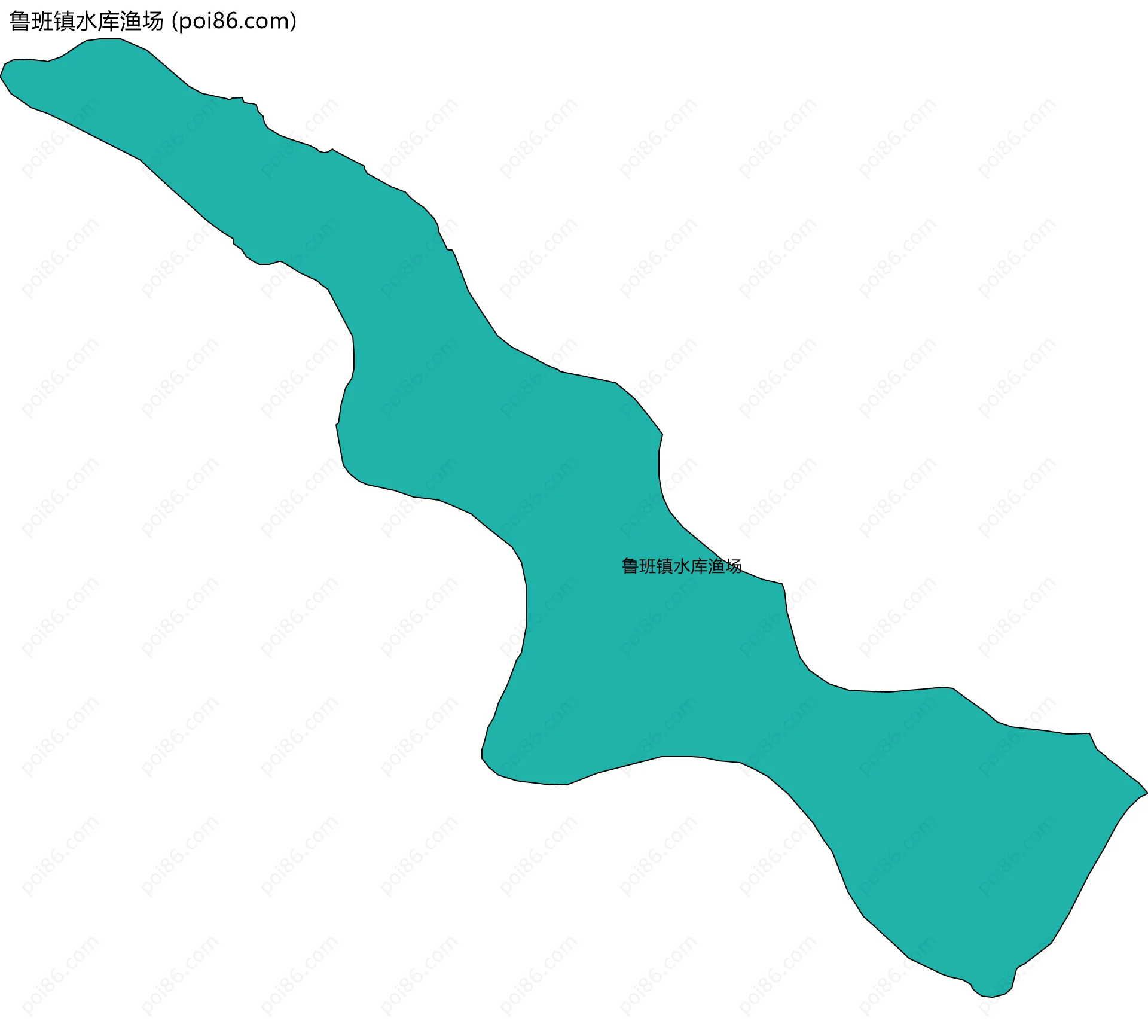 鲁班镇水库渔场边界地图
