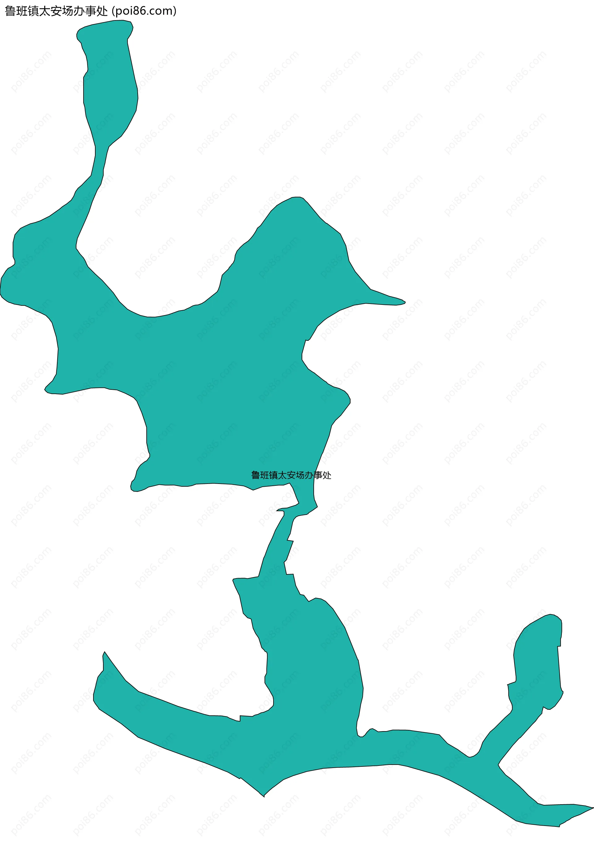 鲁班镇太安场办事处边界地图