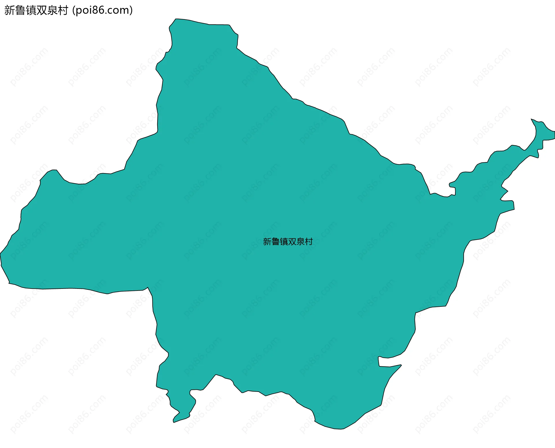 新鲁镇双泉村边界地图