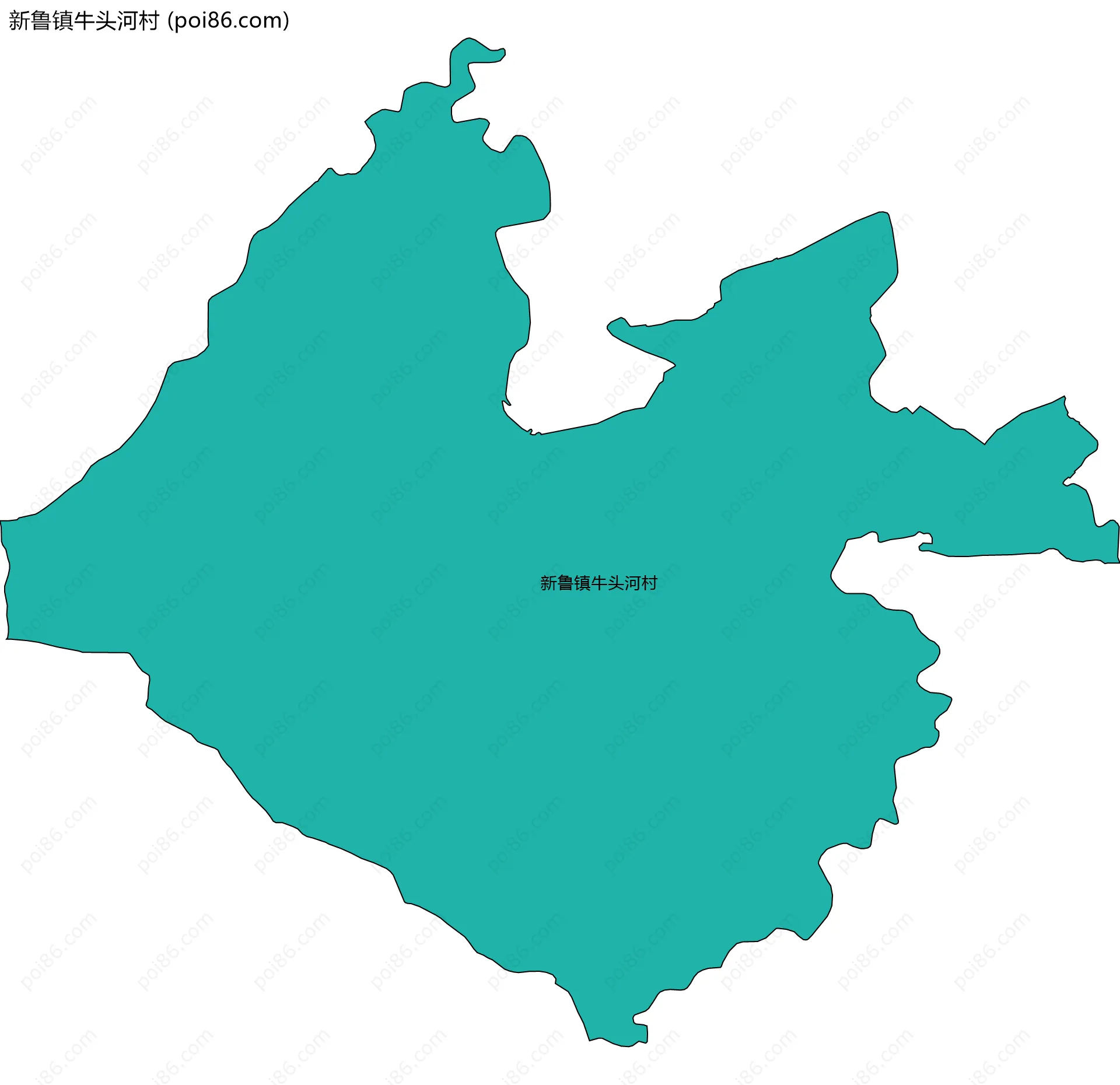 新鲁镇牛头河村边界地图