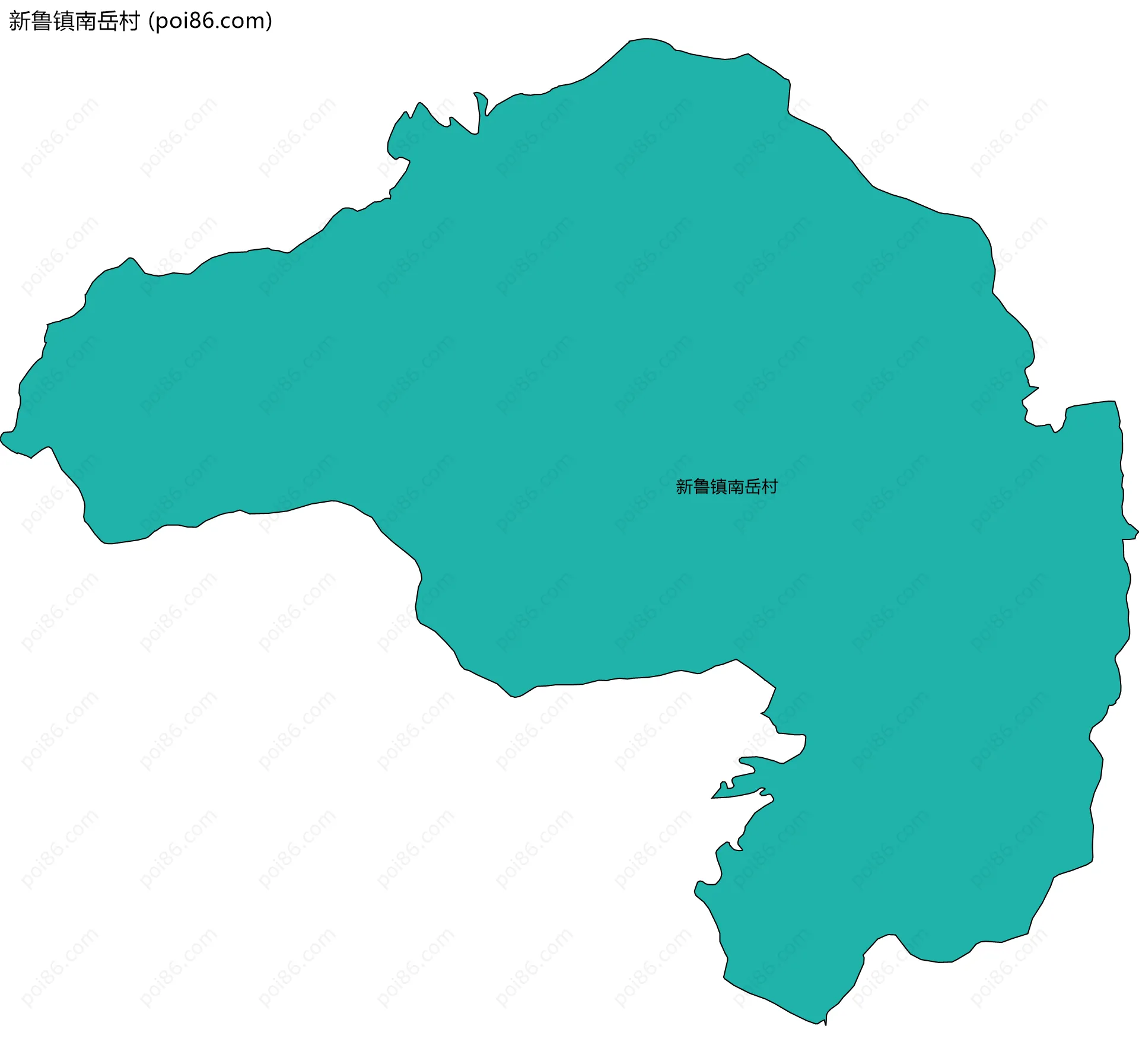 新鲁镇南岳村边界地图