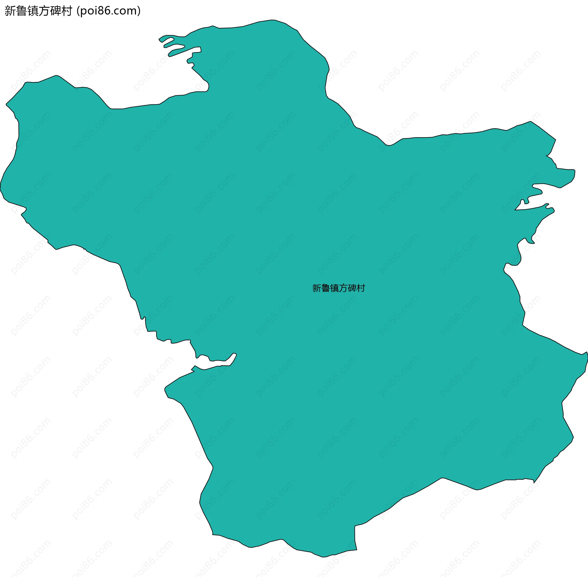 新鲁镇方碑村边界地图