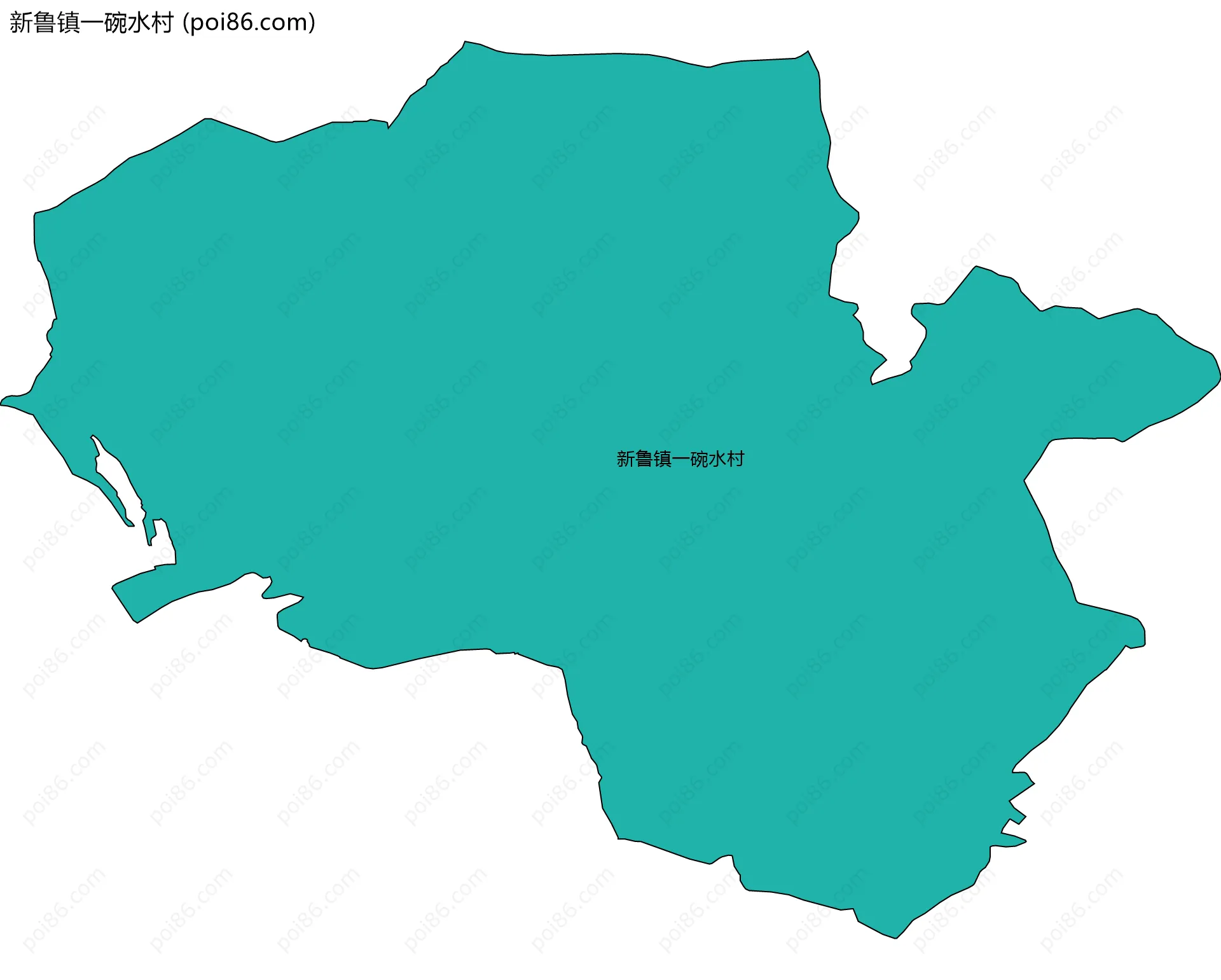 新鲁镇一碗水村边界地图