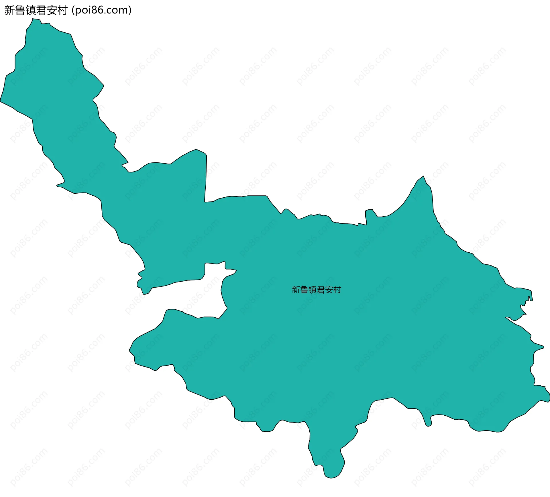 新鲁镇君安村边界地图