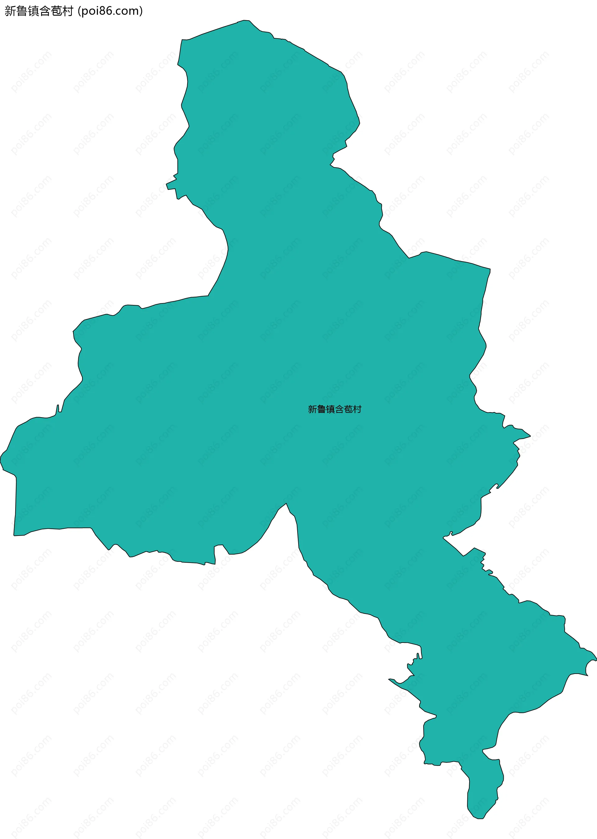 新鲁镇含苞村边界地图