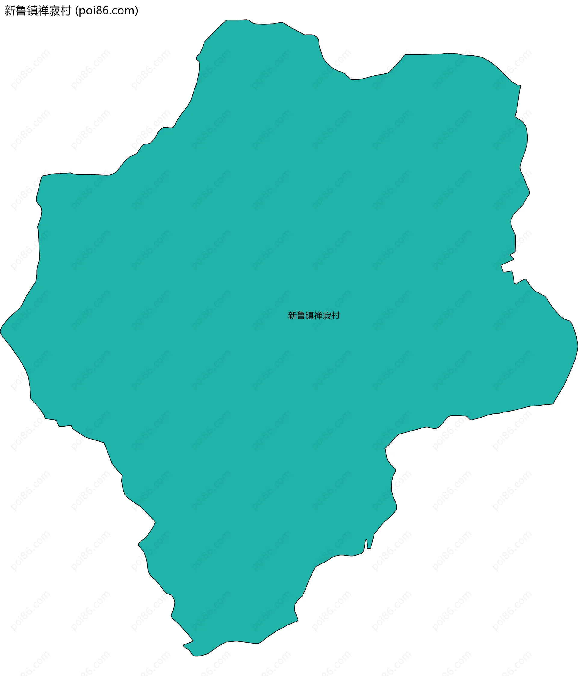 新鲁镇禅寂村边界地图