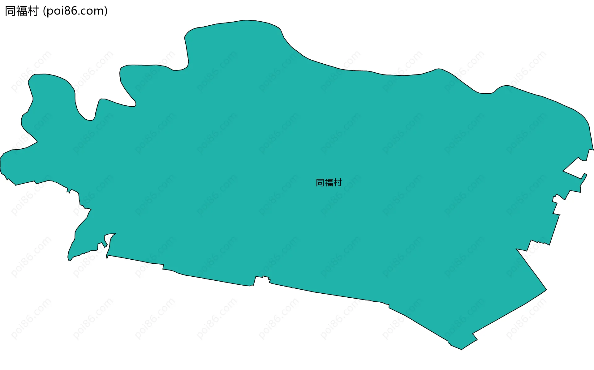 同福村边界地图