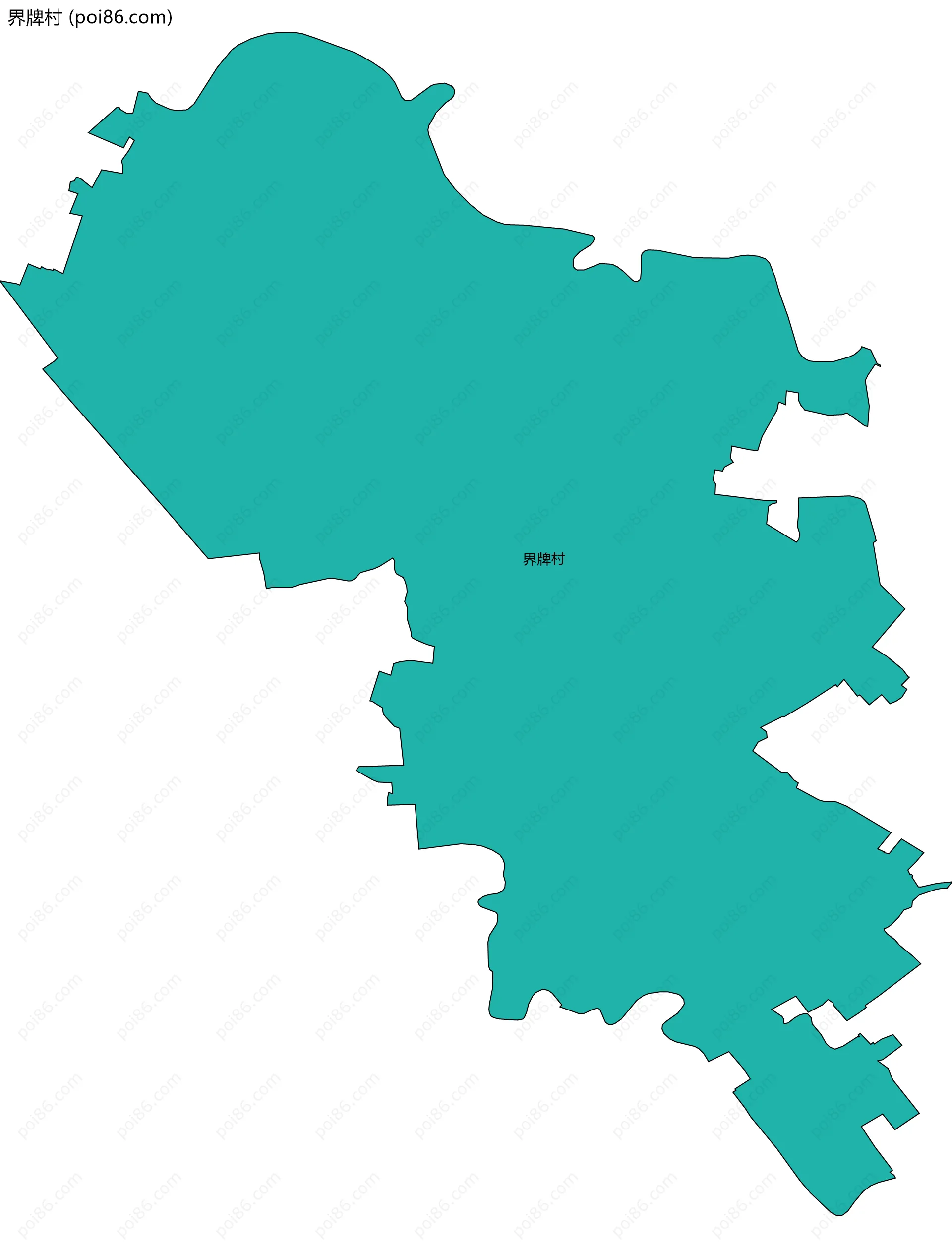 界牌村边界地图