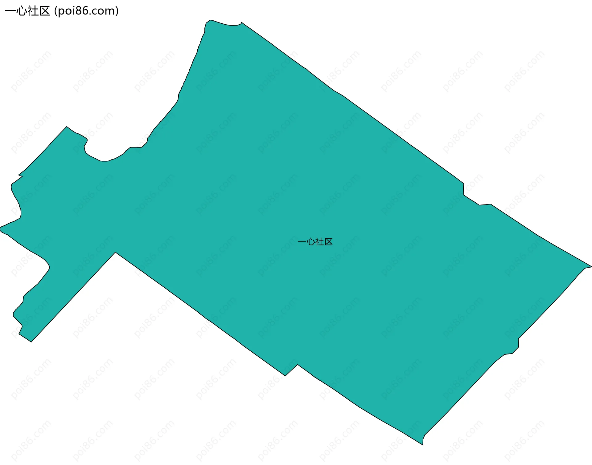 一心社区边界地图