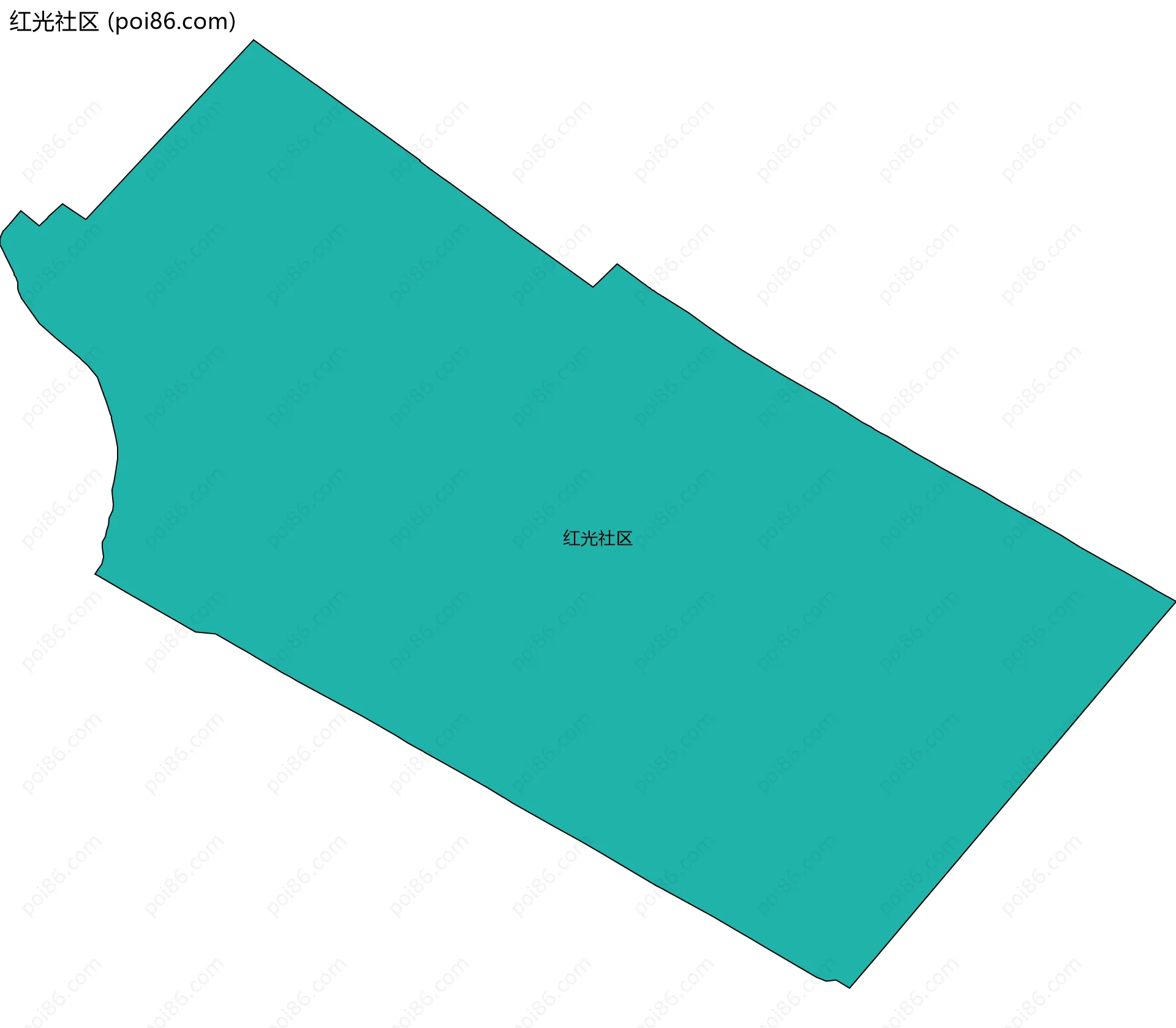 红光社区边界地图