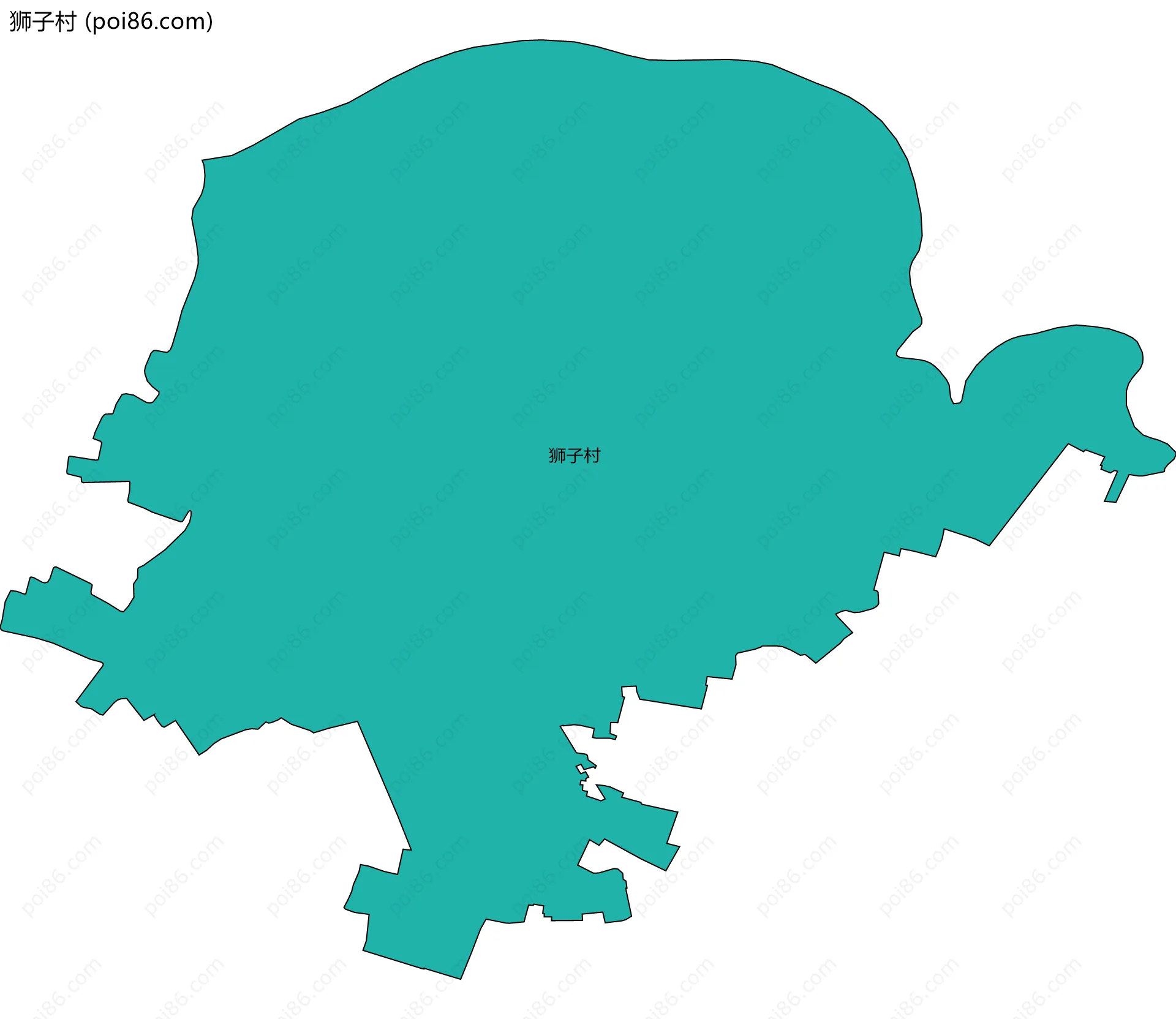 狮子村边界地图