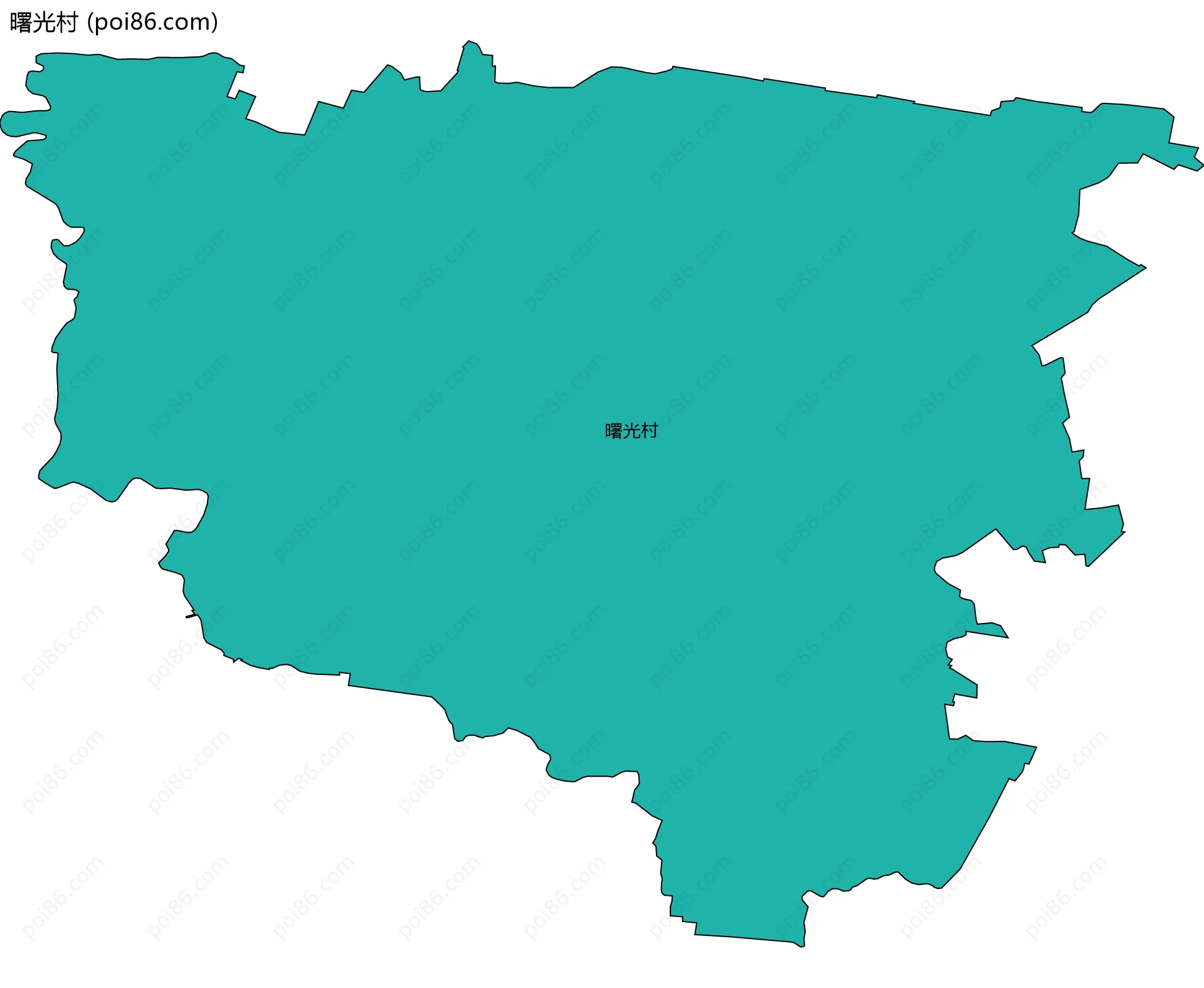 曙光村边界地图