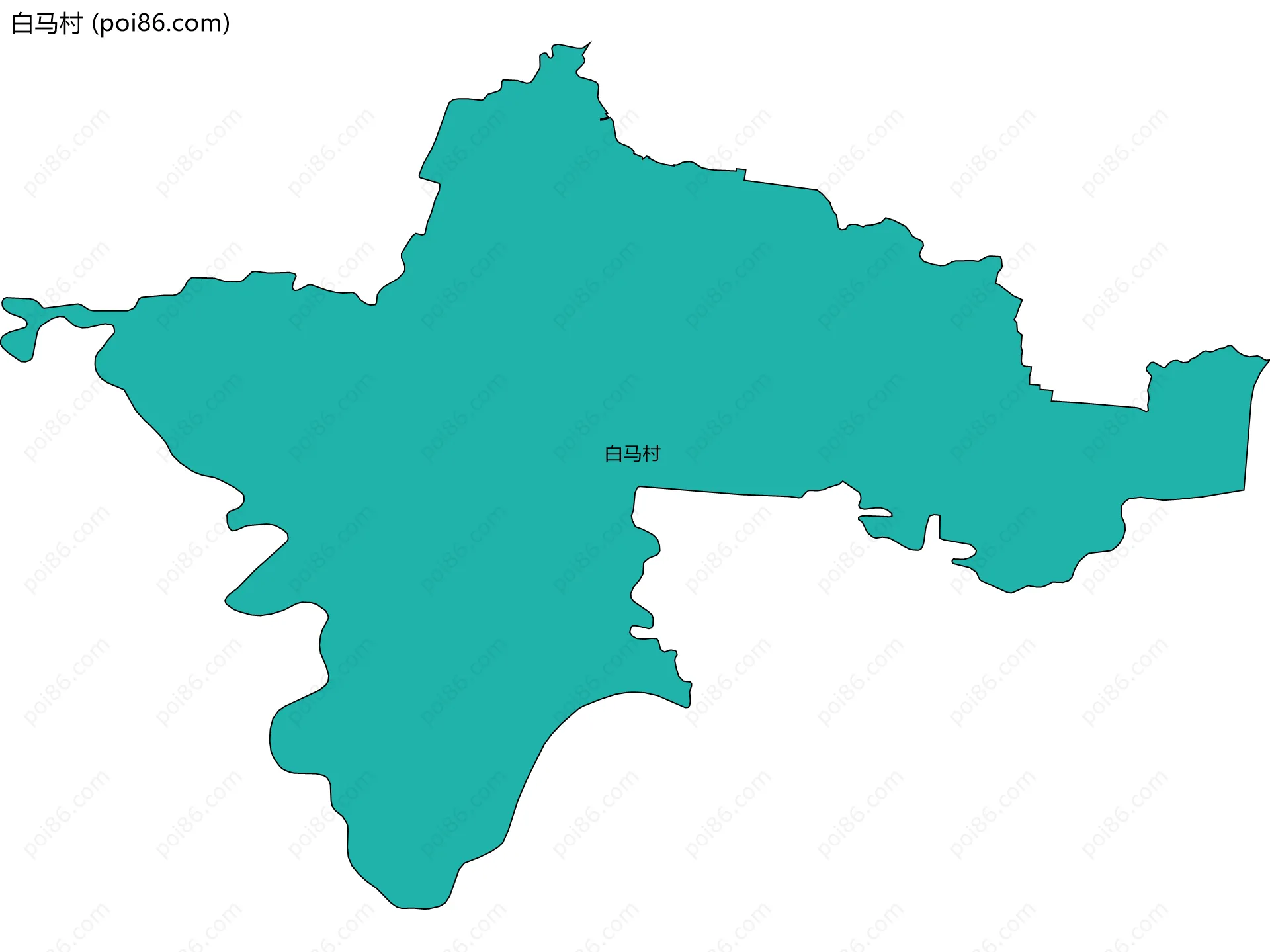 白马村边界地图