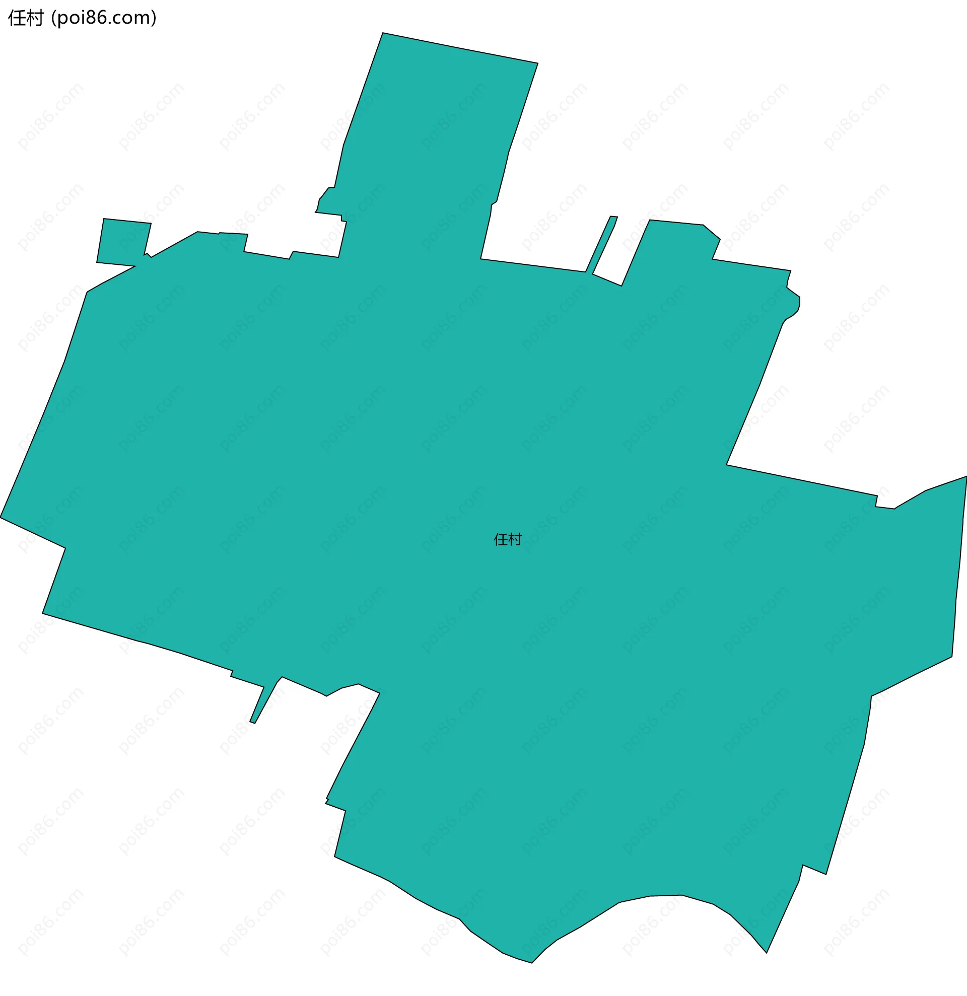 任村边界地图