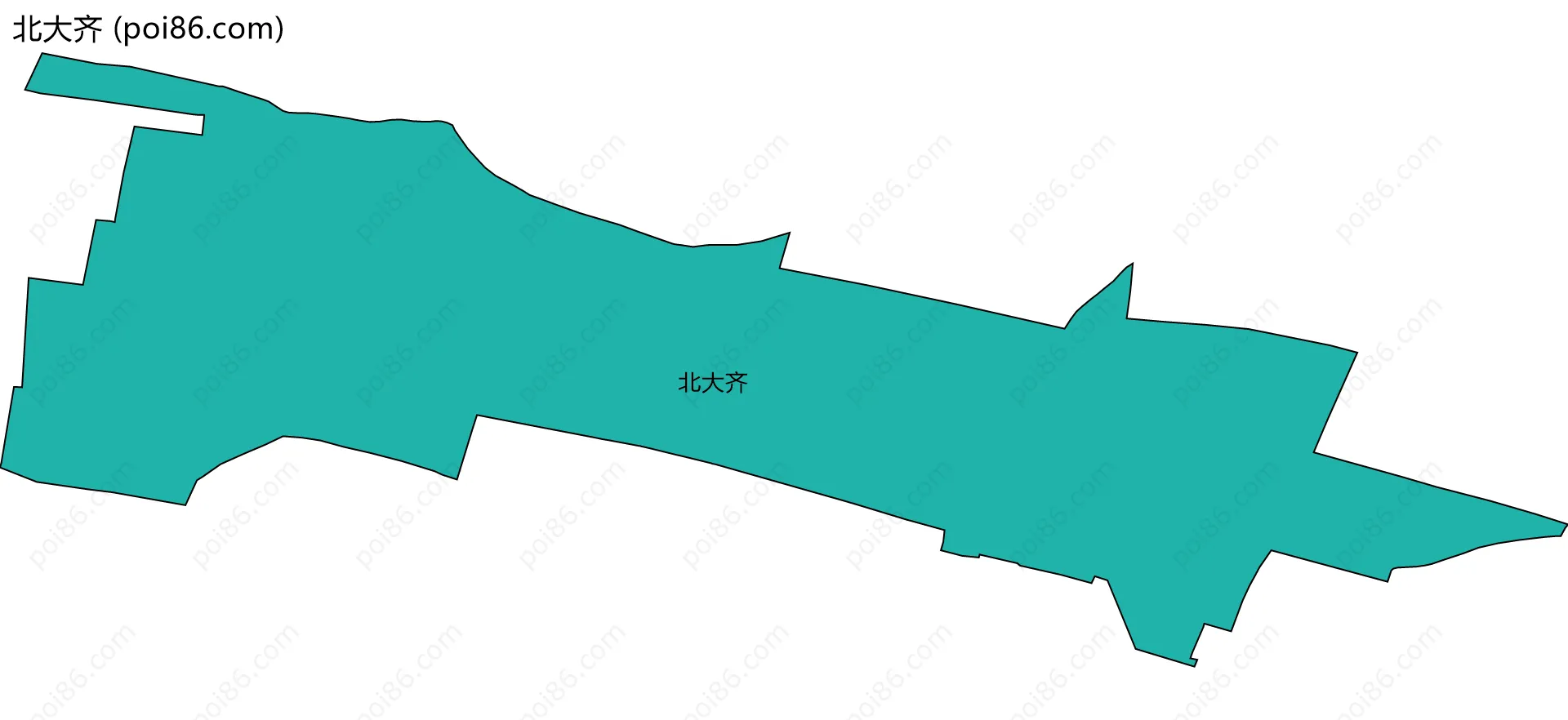 北大齐边界地图