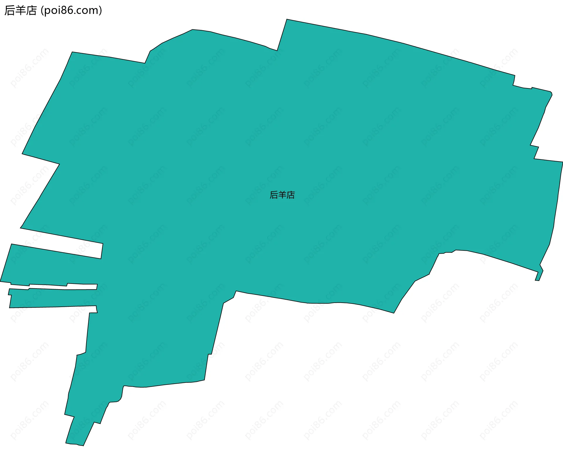 后羊店边界地图