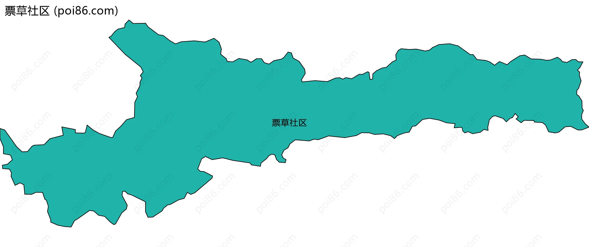票草社区边界地图